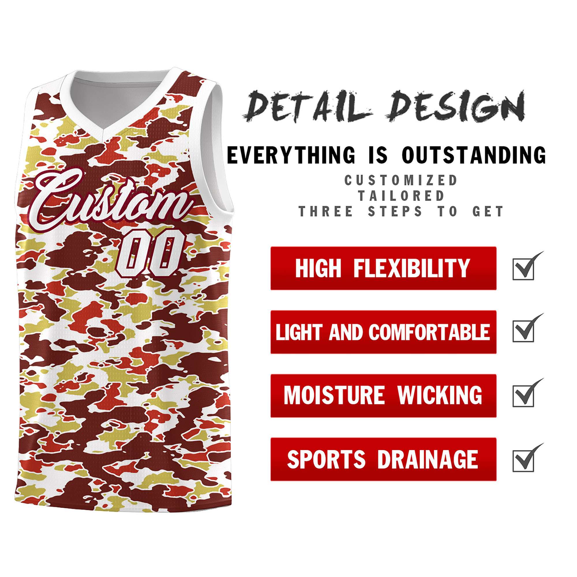 Custom Personalized Camo Kits Sports Uniform Basketball Jersey|KXKSHOP