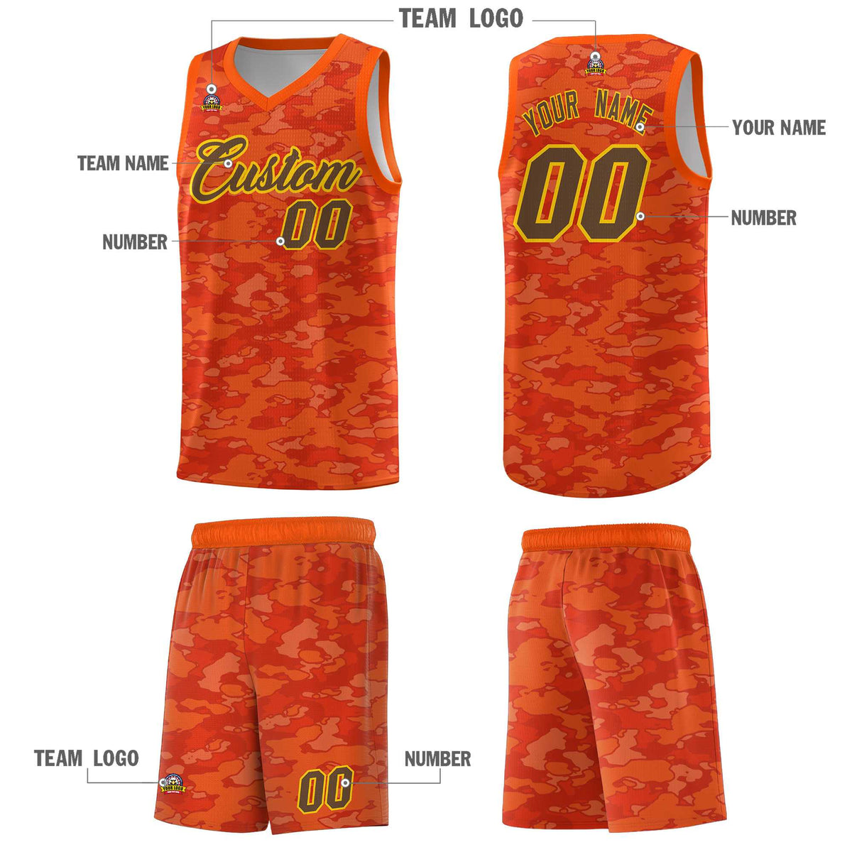 Custom Personalized Camo Kits Sports Uniform Basketball Jersey|KXKSHOP