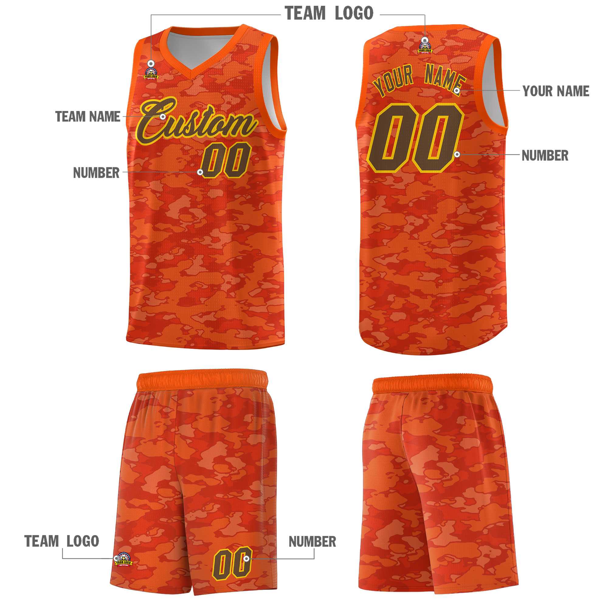 Custom Personalized Camo Kits Sports Uniform Basketball Jersey|KXKSHOP