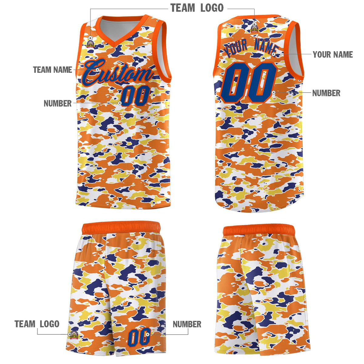 Custom Personalized Camo Kits Sports Uniform Basketball Jersey|KXKSHOP