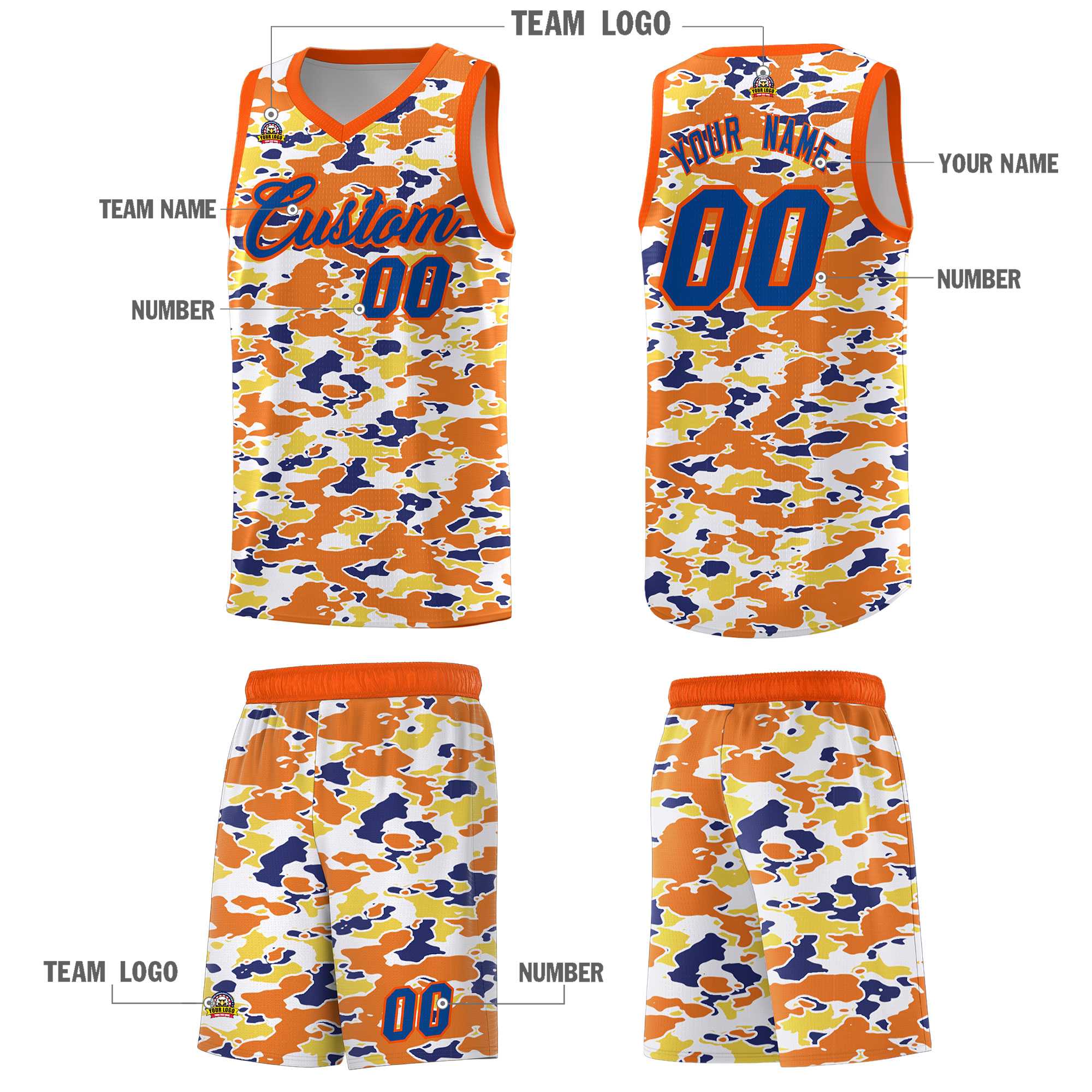 Custom Personalized Camo Kits Sports Uniform Basketball Jersey|KXKSHOP