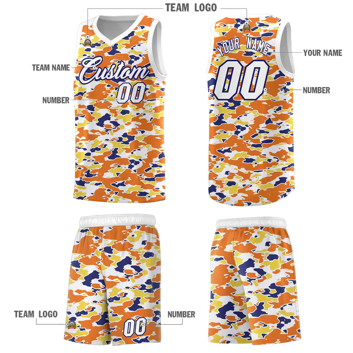 Custom Personalized Camo Kits Sports Uniform Basketball Jersey|KXKSHOP