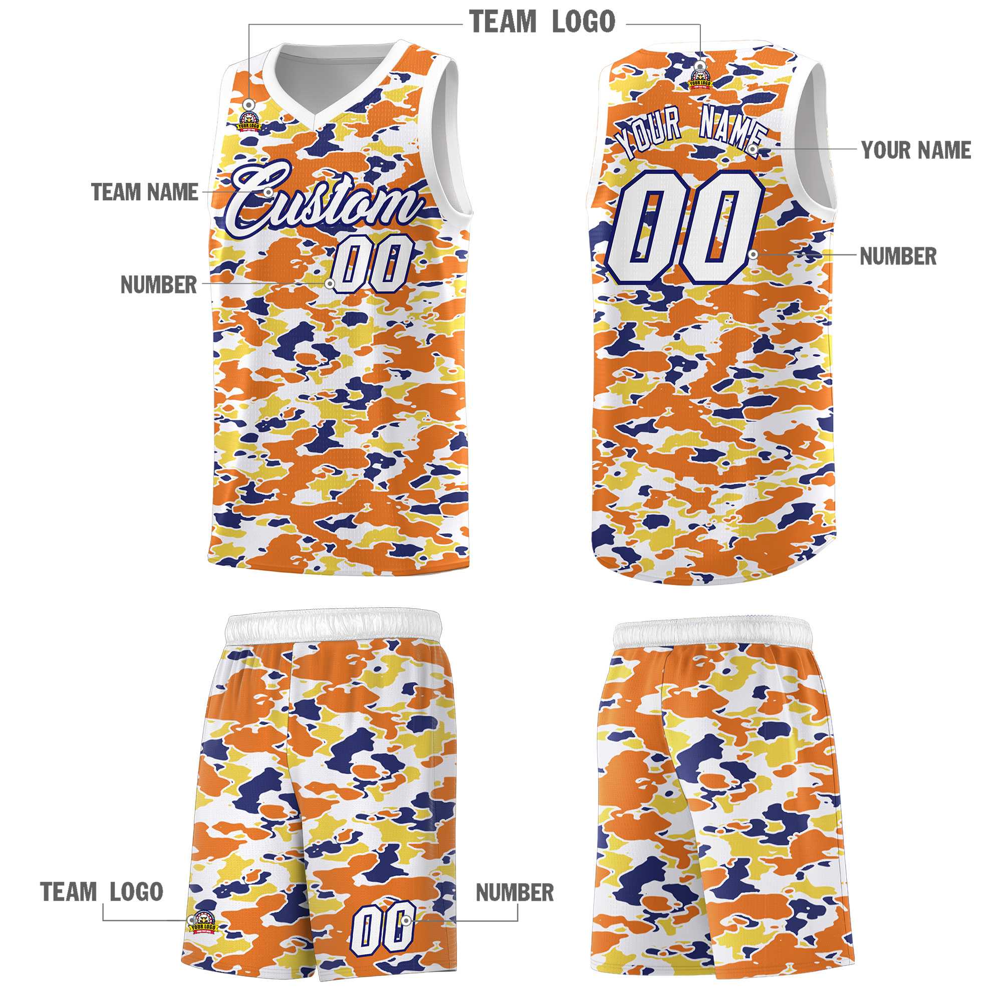 Custom Personalized Camo Kits Sports Uniform Basketball Jersey|KXKSHOP