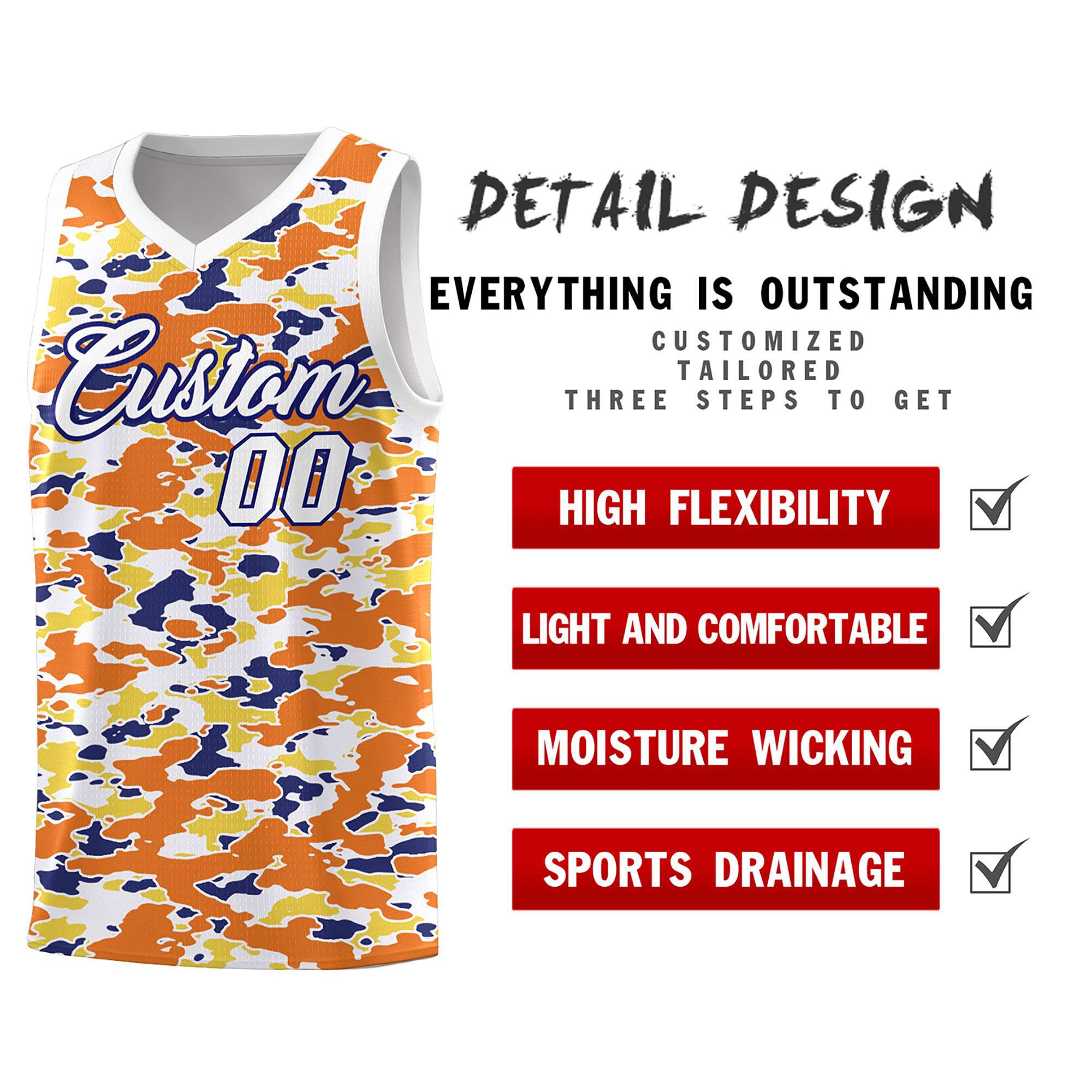 Custom Personalized Camo Kits Sports Uniform Basketball Jersey|KXKSHOP
