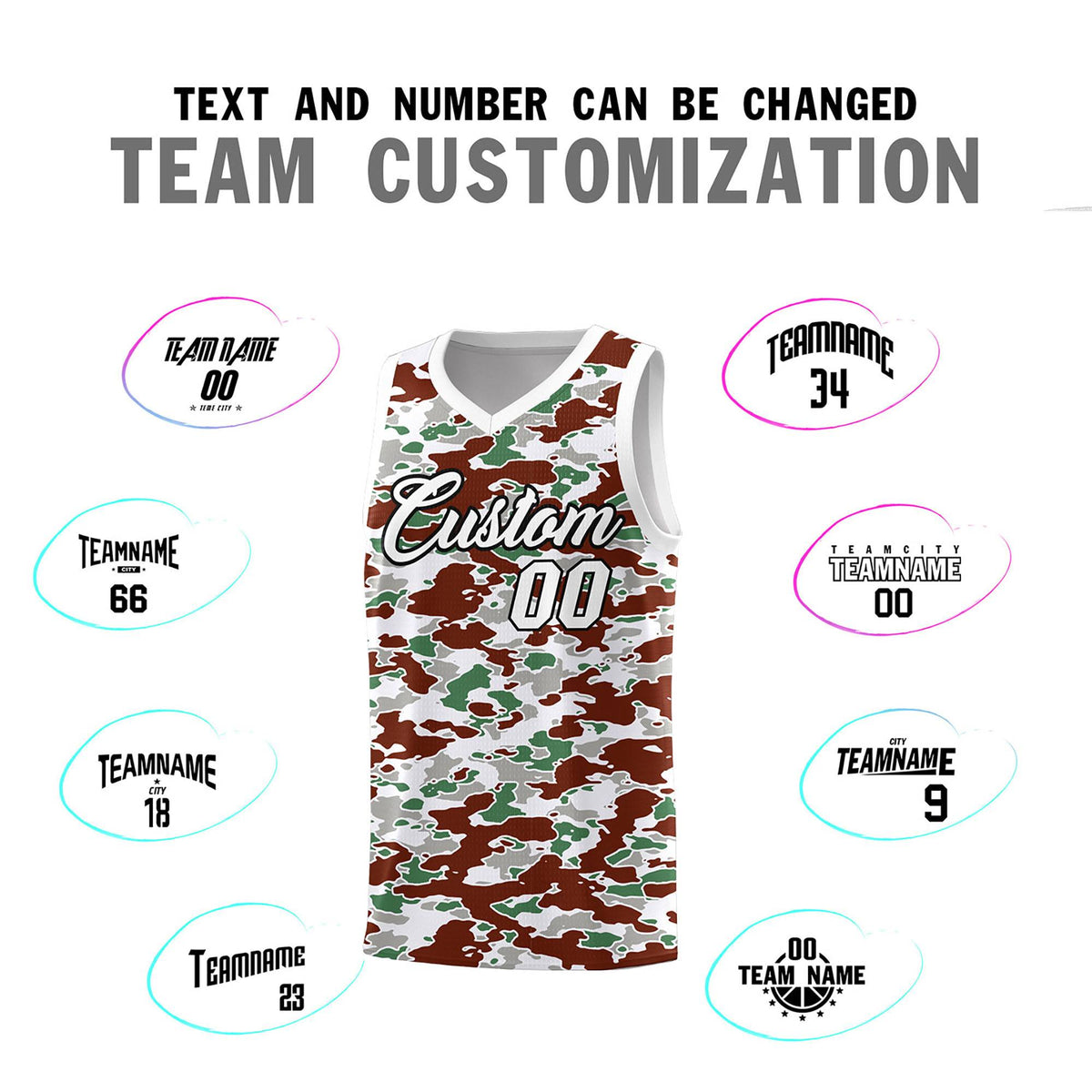 Custom Personalized Camo Kits Sports Uniform Basketball Jersey|KXKSHOP