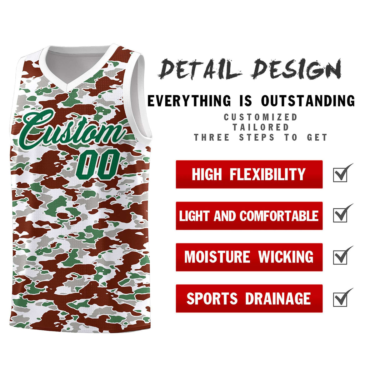Custom Personalized Camo Kits Sports Uniform Basketball Jersey|KXKSHOP