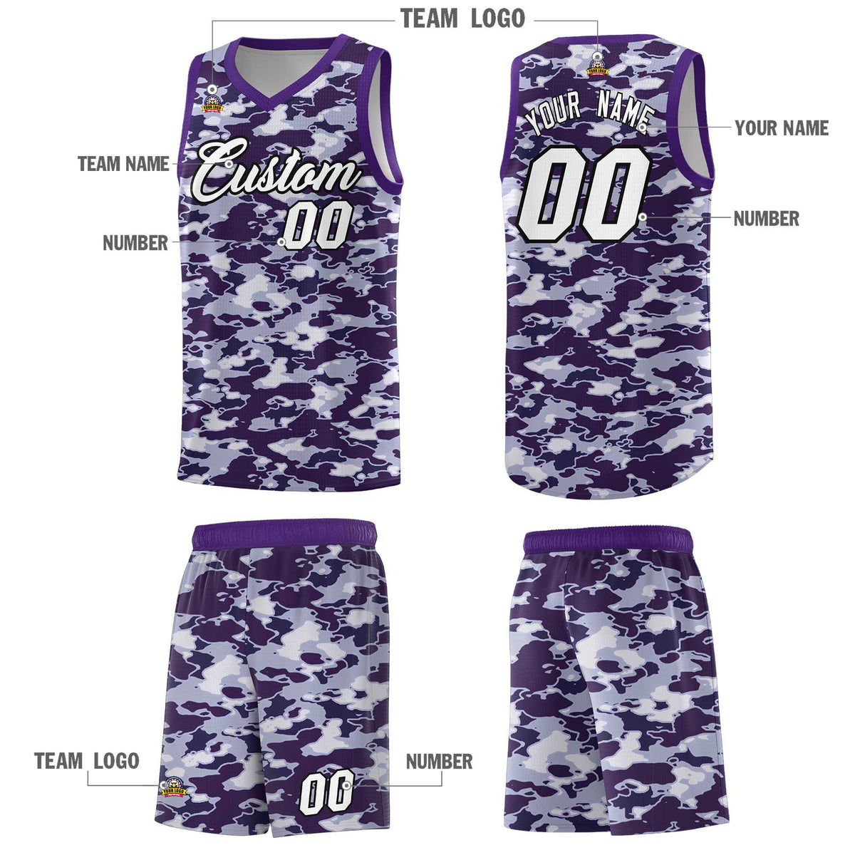 Custom Personalized Camo Kits Sports Uniform Basketball Jersey|KXKSHOP