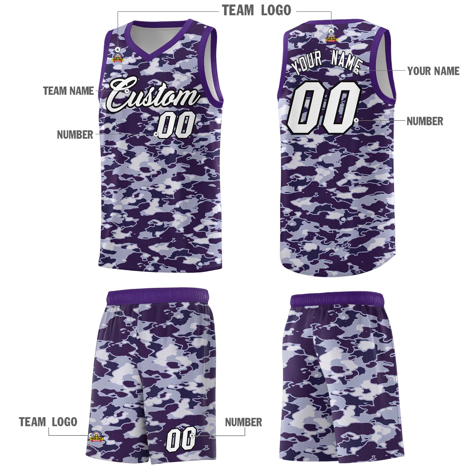 Custom Personalized Camo Kits Sports Uniform Basketball Jersey|KXKSHOP