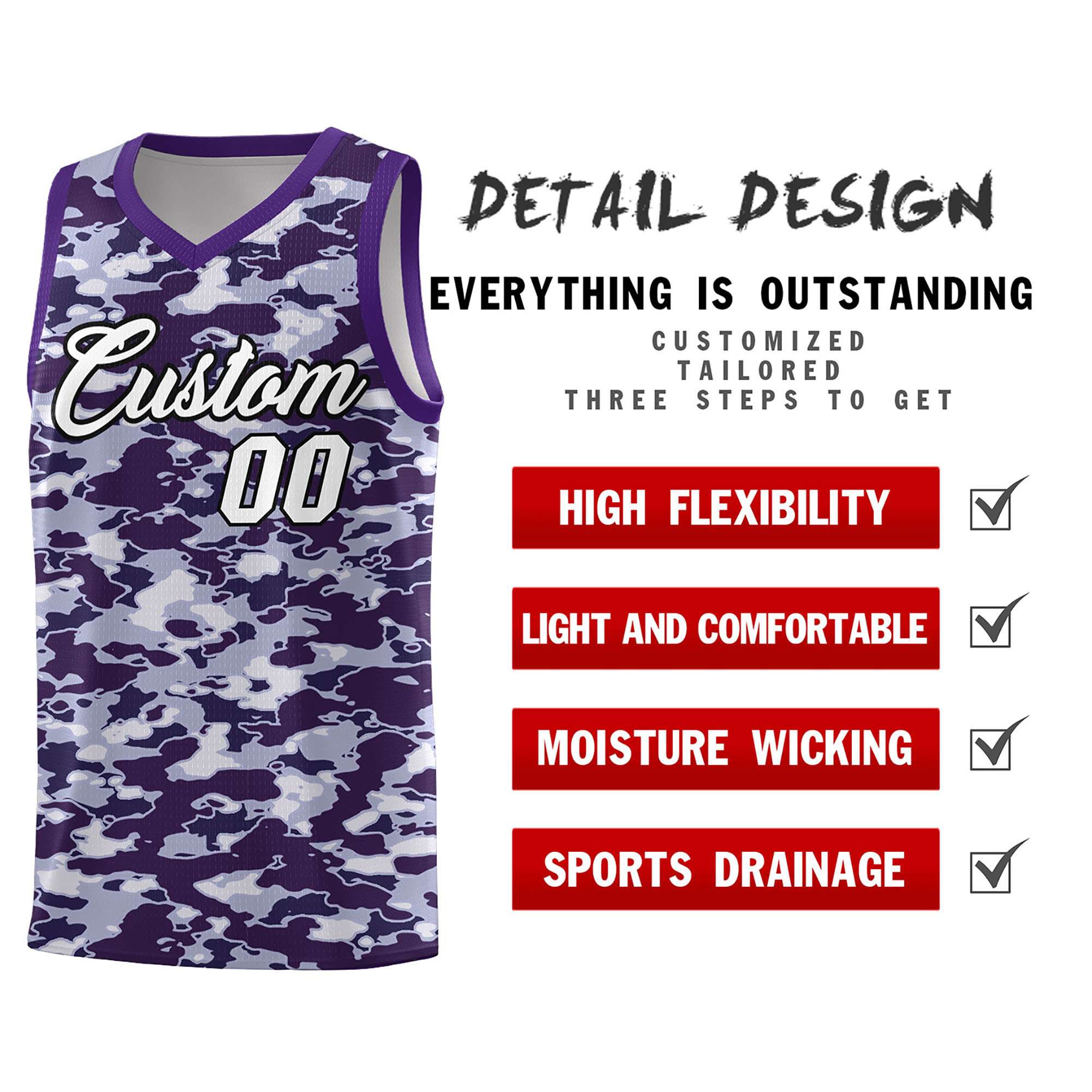 Custom Personalized Camo Kits Sports Uniform Basketball Jersey|KXKSHOP