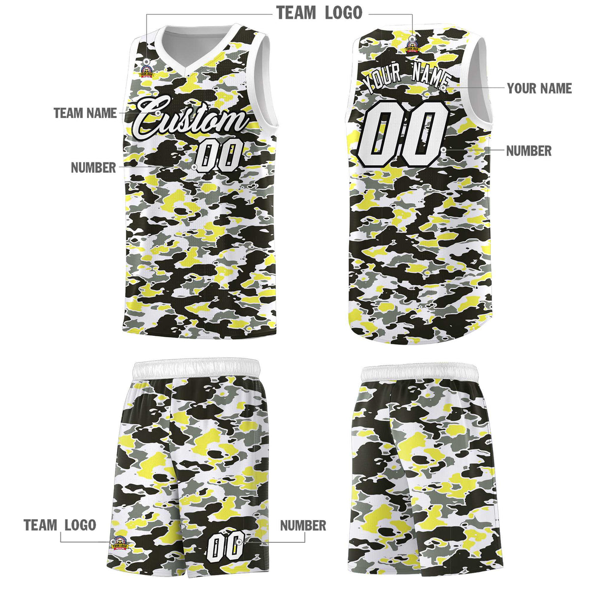 Custom Personalized Camo Kits Sports Uniform Basketball Jersey|KXKSHOP