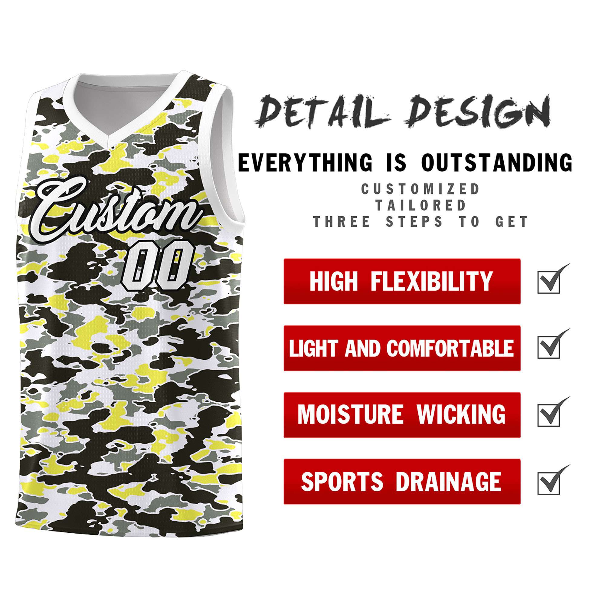 Custom Personalized Camo Kits Sports Uniform Basketball Jersey|KXKSHOP
