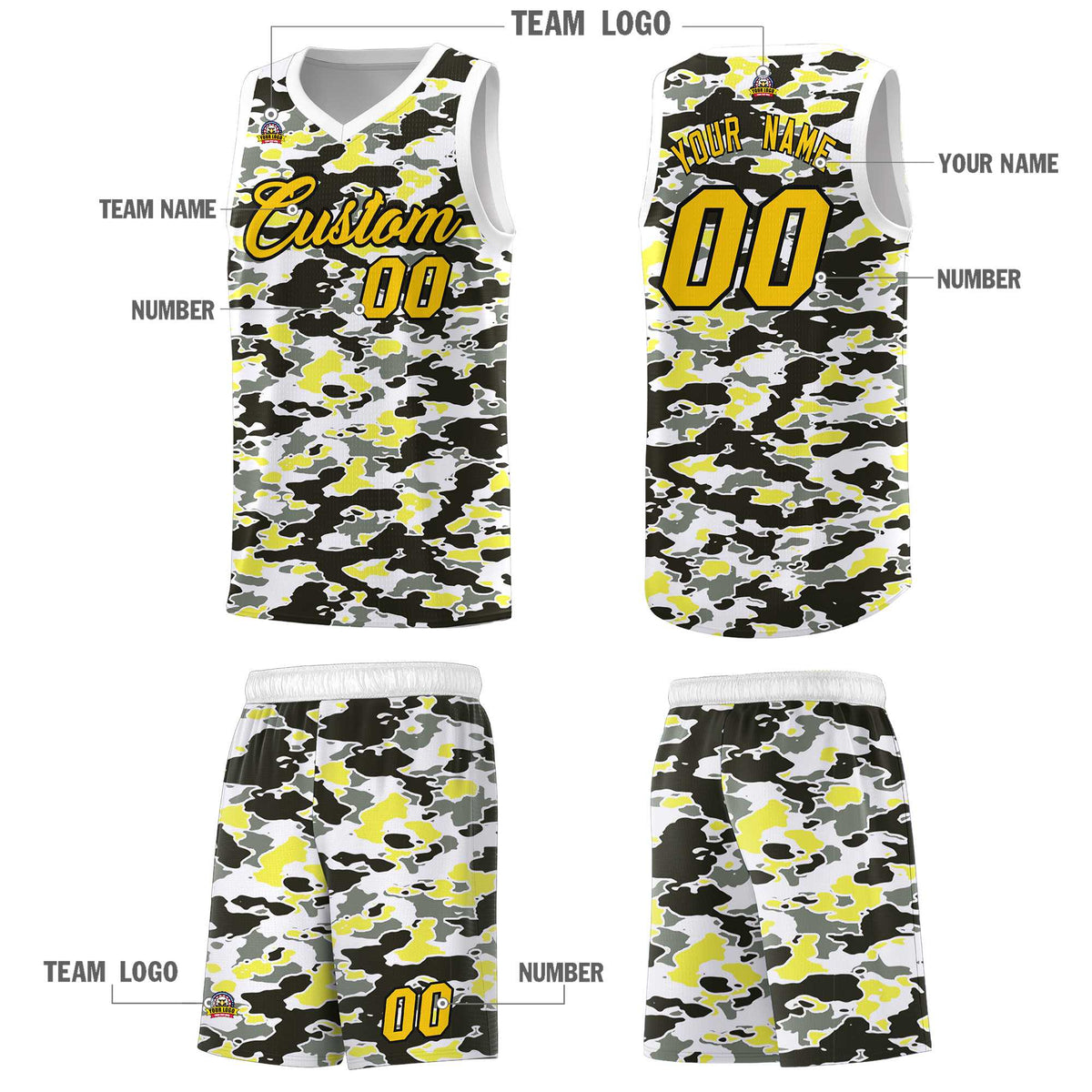 Custom Personalized Camo Kits Sports Uniform Basketball Jersey|KXKSHOP