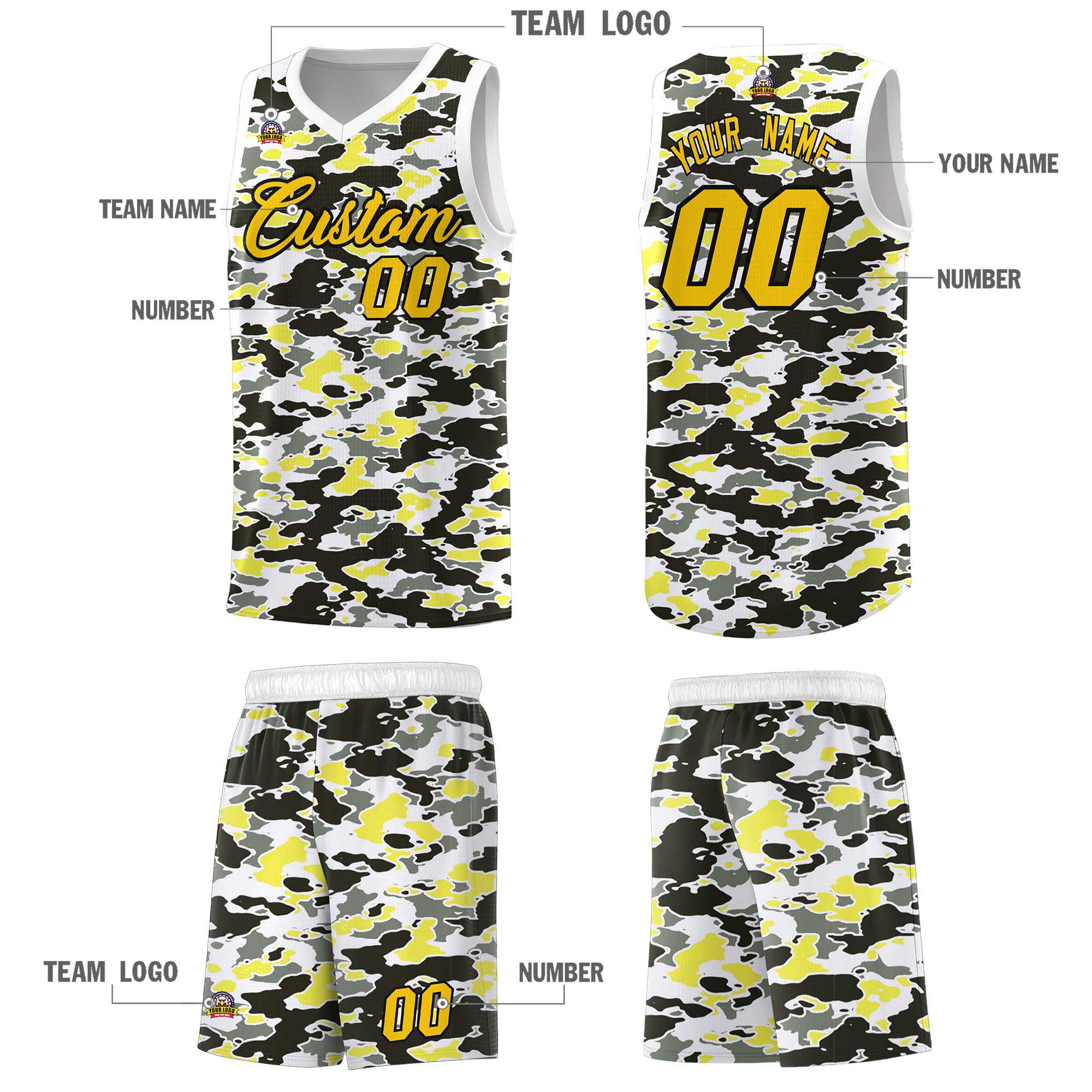 Custom Personalized Camo Kits Sports Uniform Basketball Jersey|KXKSHOP