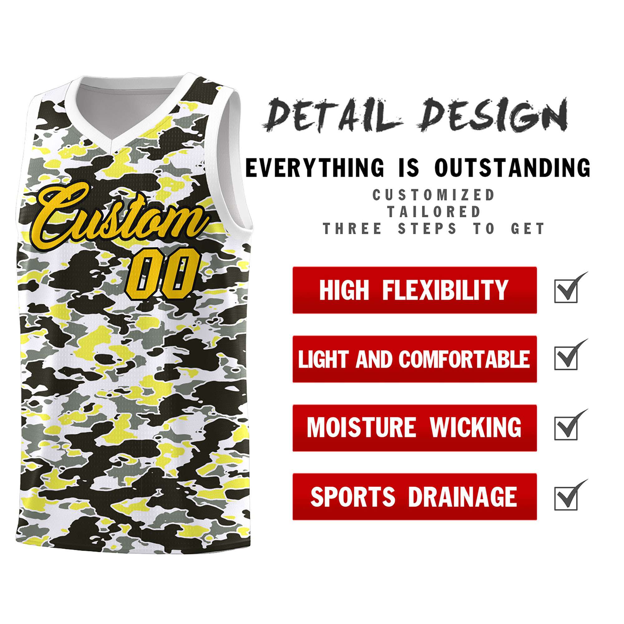 Custom Personalized Camo Kits Sports Uniform Basketball Jersey|KXKSHOP