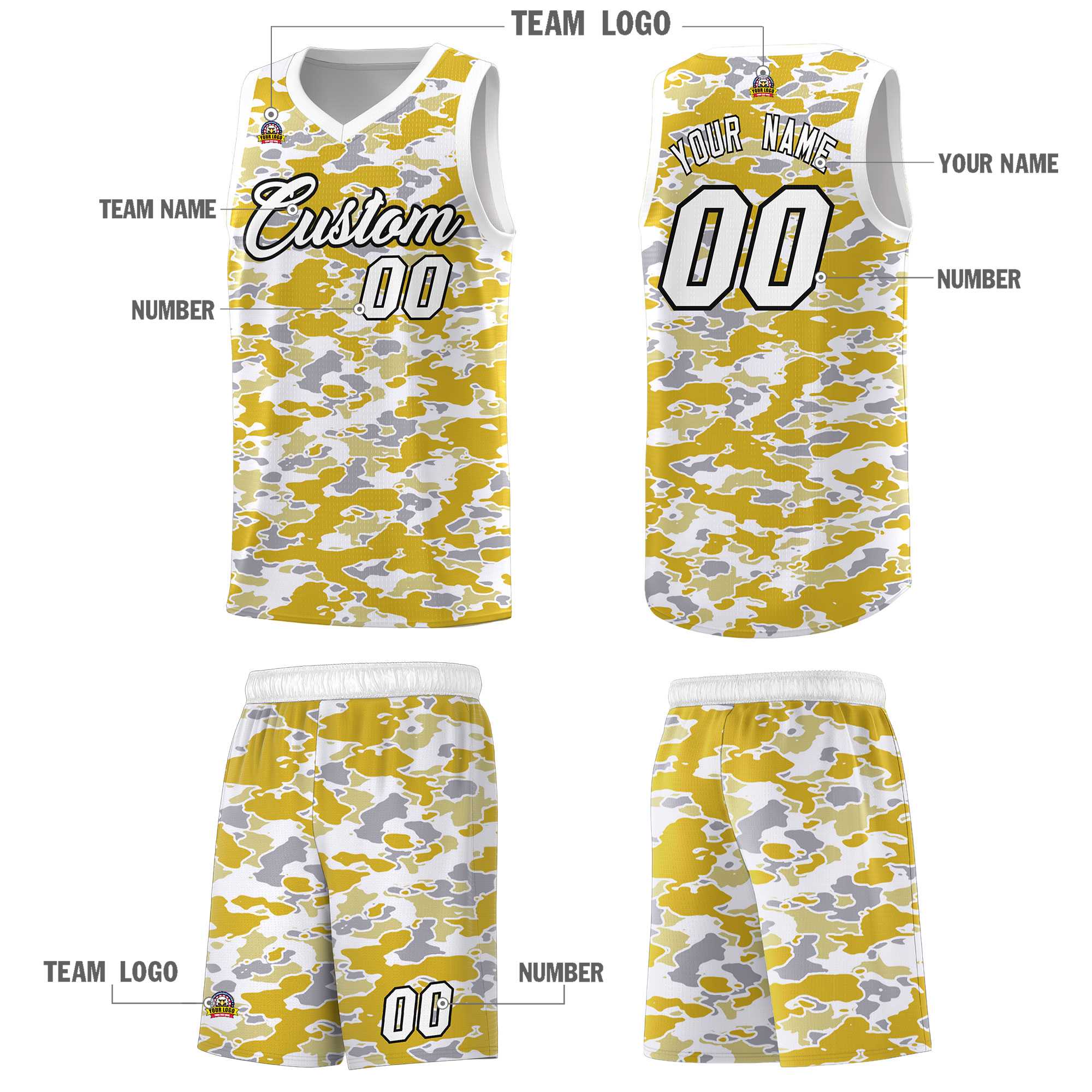 Custom Personalized Camo Kits Sports Uniform Basketball Jersey|KXKSHOP