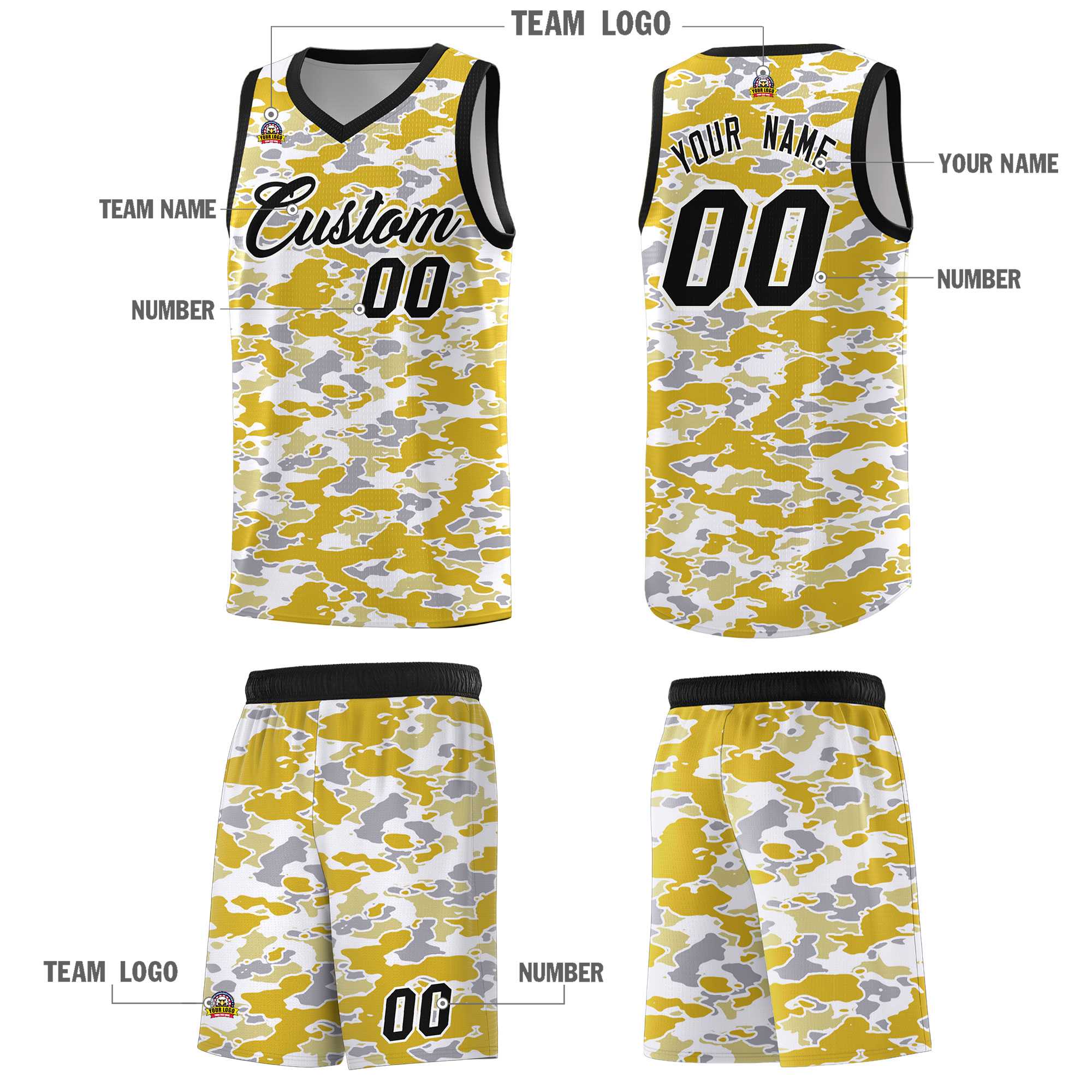 Custom Personalized Camo Kits Sports Uniform Basketball Jersey|KXKSHOP