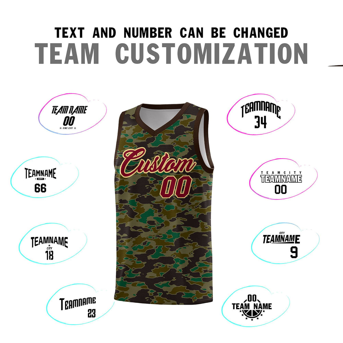 Custom Personalized Camo Kits Sports Uniform Basketball Jersey|KXKSHOP