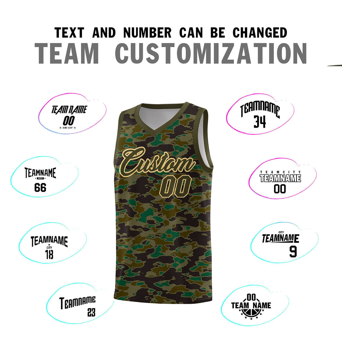 Custom Personalized Camo Kits Sports Uniform Basketball Jersey|KXKSHOP