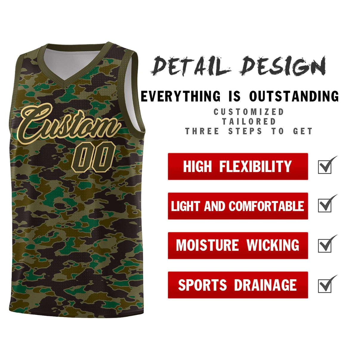 Custom Personalized Camo Kits Sports Uniform Basketball Jersey|KXKSHOP