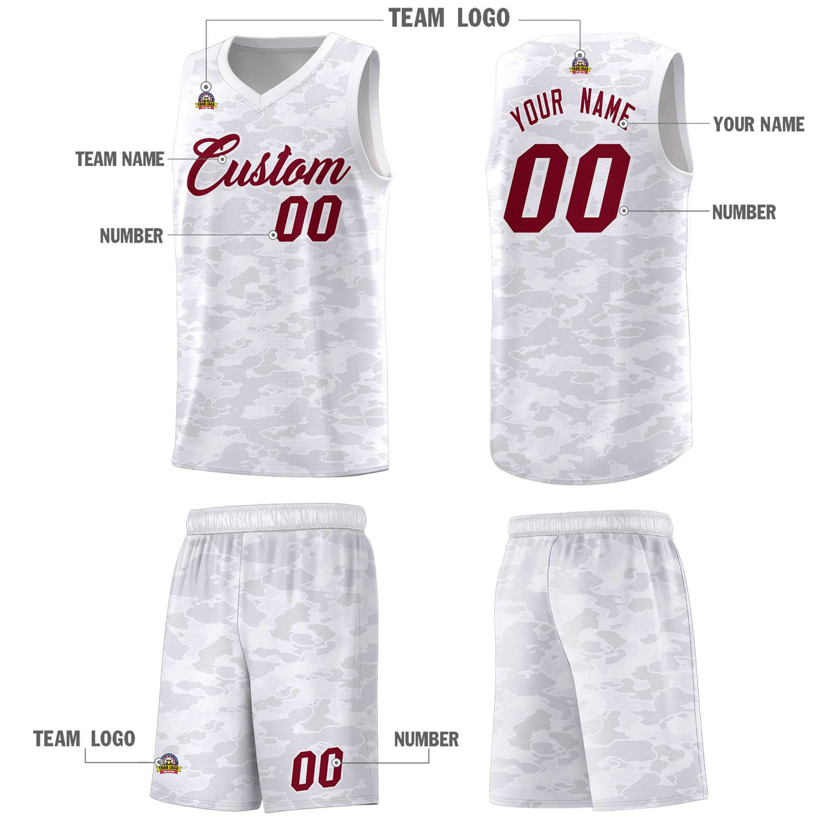 Custom Personalized Camo Kits Sports Uniform Basketball Jersey|KXKSHOP