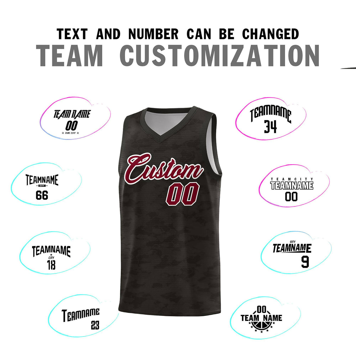 Custom Personalized Camo Kits Sports Uniform Basketball Jersey|KXKSHOP