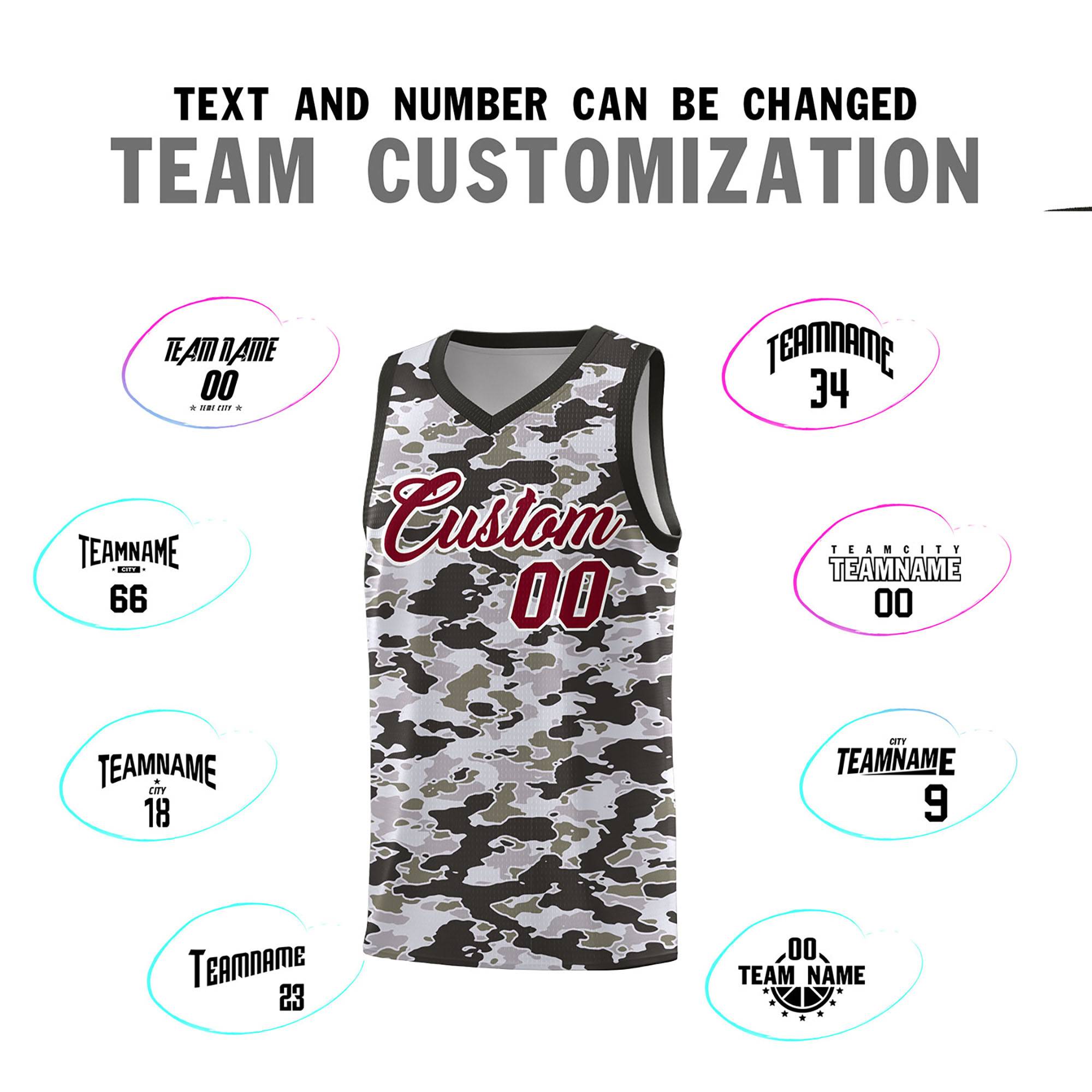 Custom Personalized Camo Kits Sports Uniform Basketball Jersey|KXKSHOP