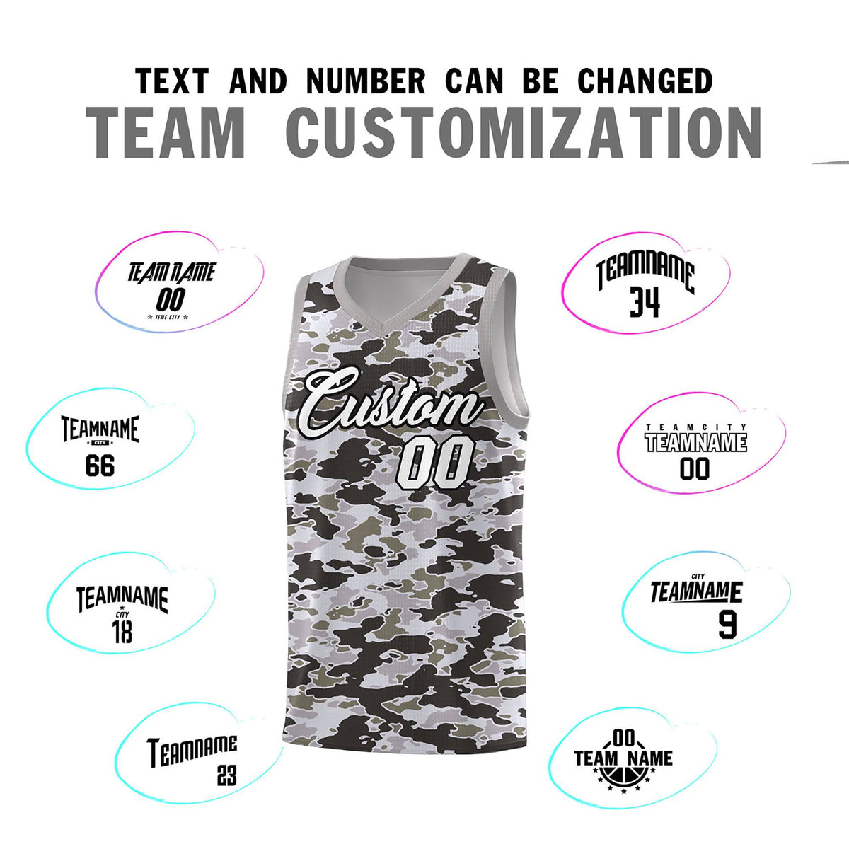 Custom Personalized Camo Kits Sports Uniform Basketball Jersey|KXKSHOP