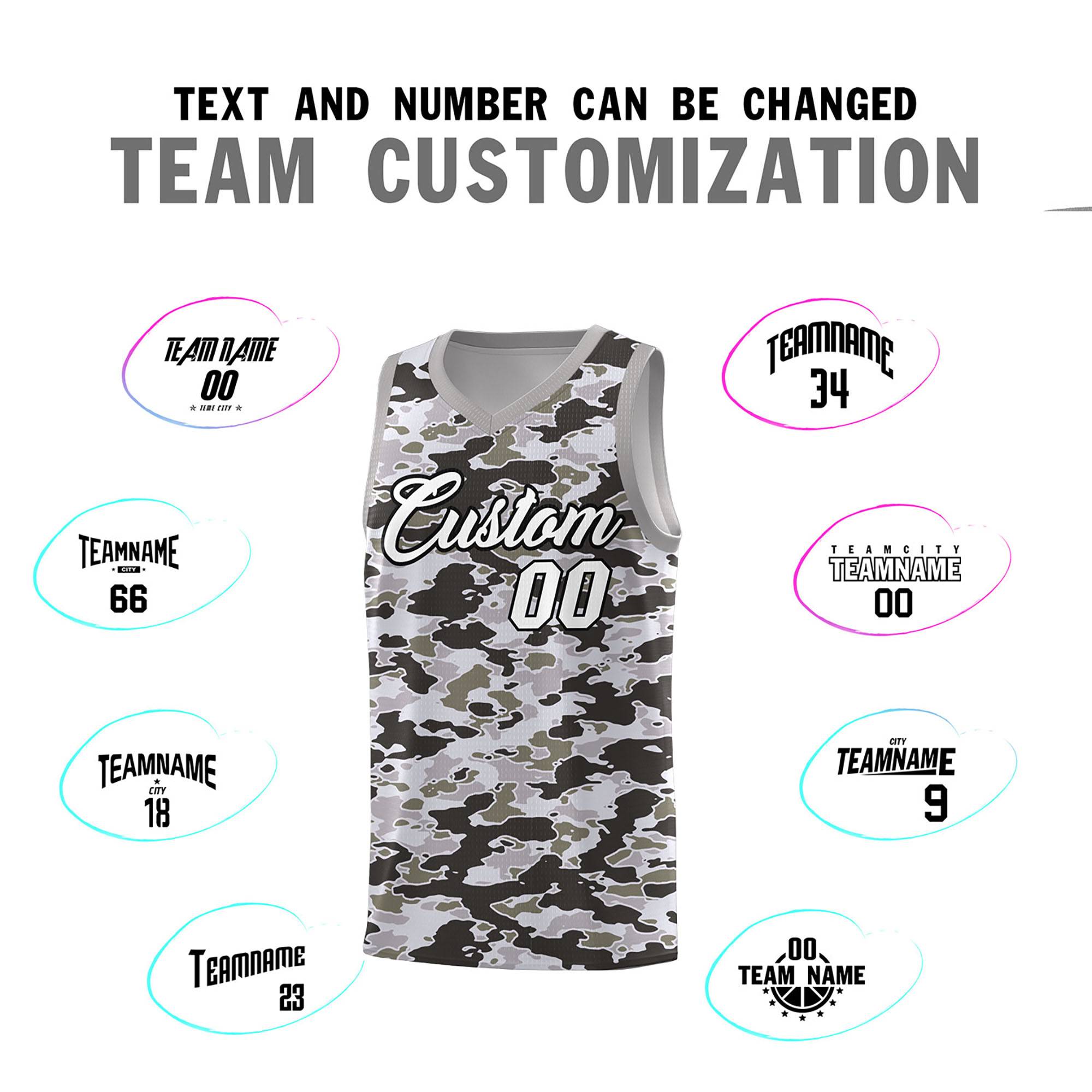 Custom Personalized Camo Kits Sports Uniform Basketball Jersey|KXKSHOP