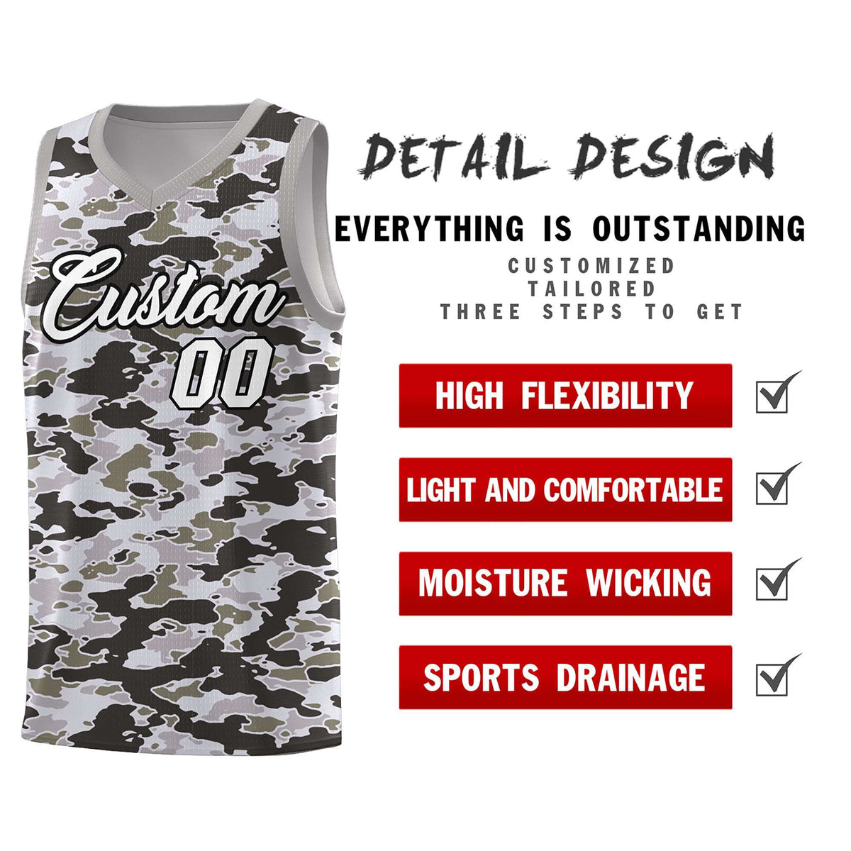Custom Personalized Camo Kits Sports Uniform Basketball Jersey|KXKSHOP