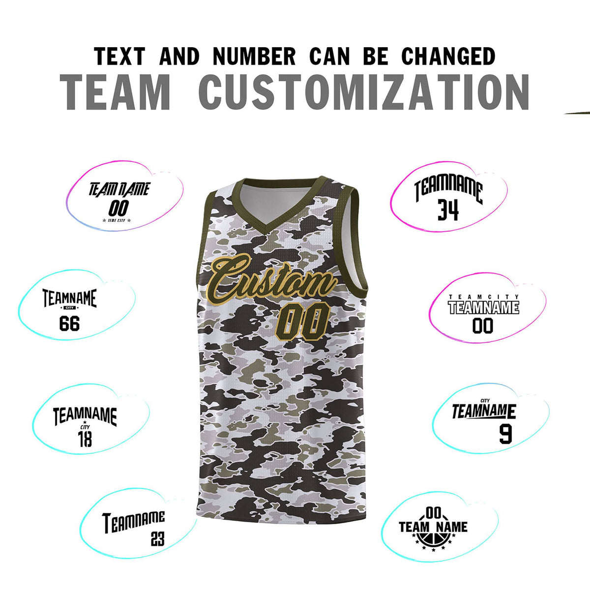 Custom Personalized Camo Kits Sports Uniform Basketball Jersey|KXKSHOP