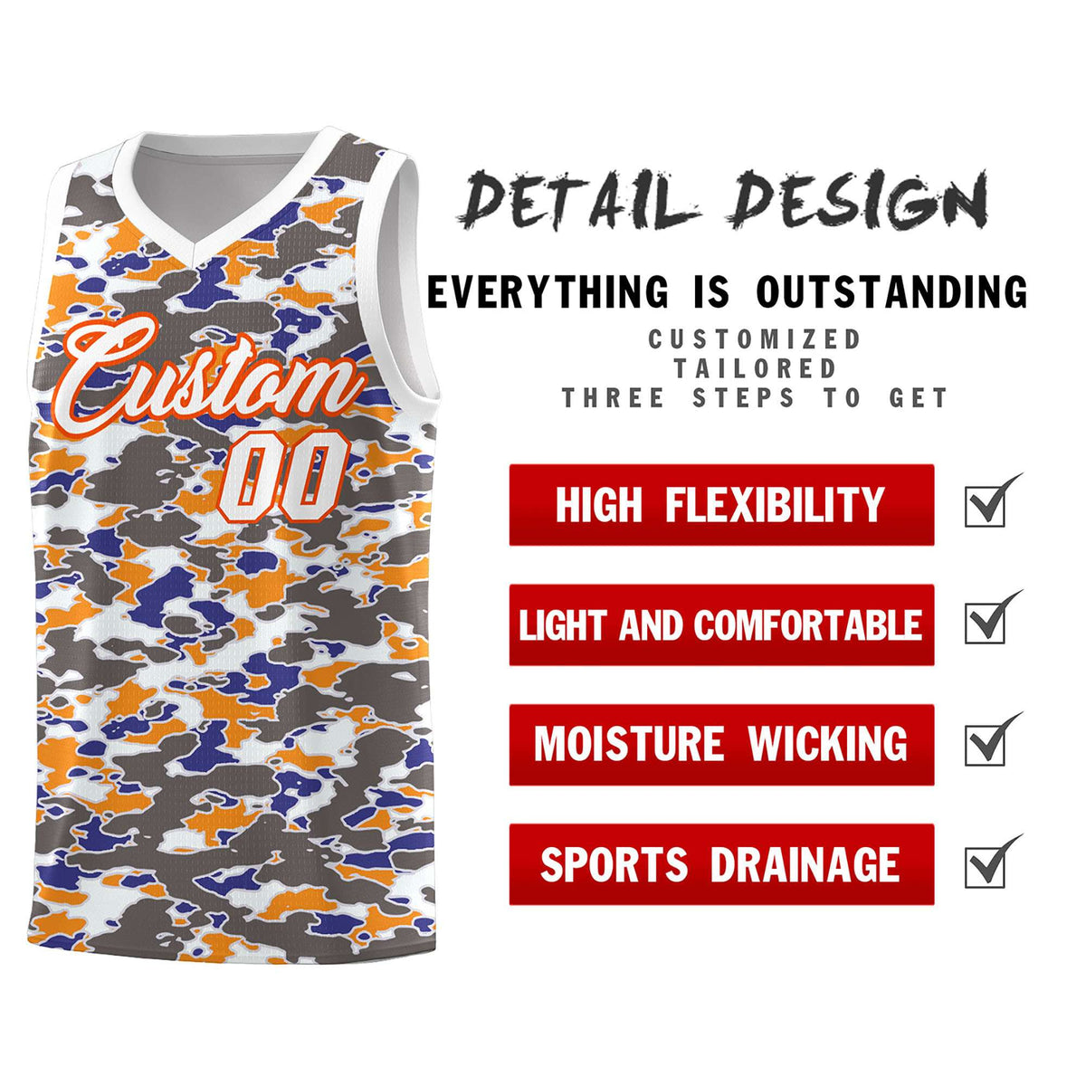 Custom Personalized Camo Kits Sports Uniform Basketball Jersey|KXKSHOP