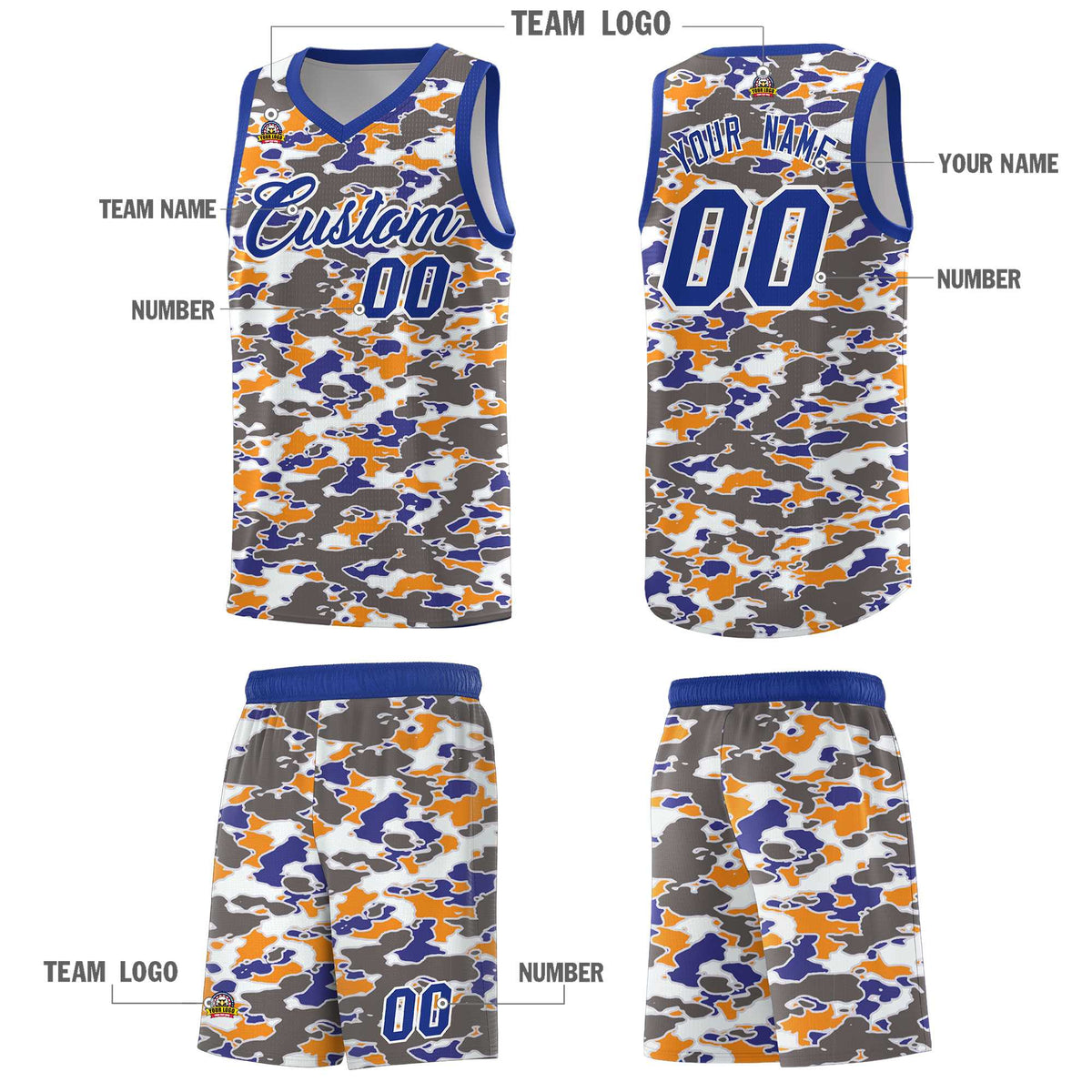 Custom Personalized Camo Kits Sports Uniform Basketball Jersey|KXKSHOP