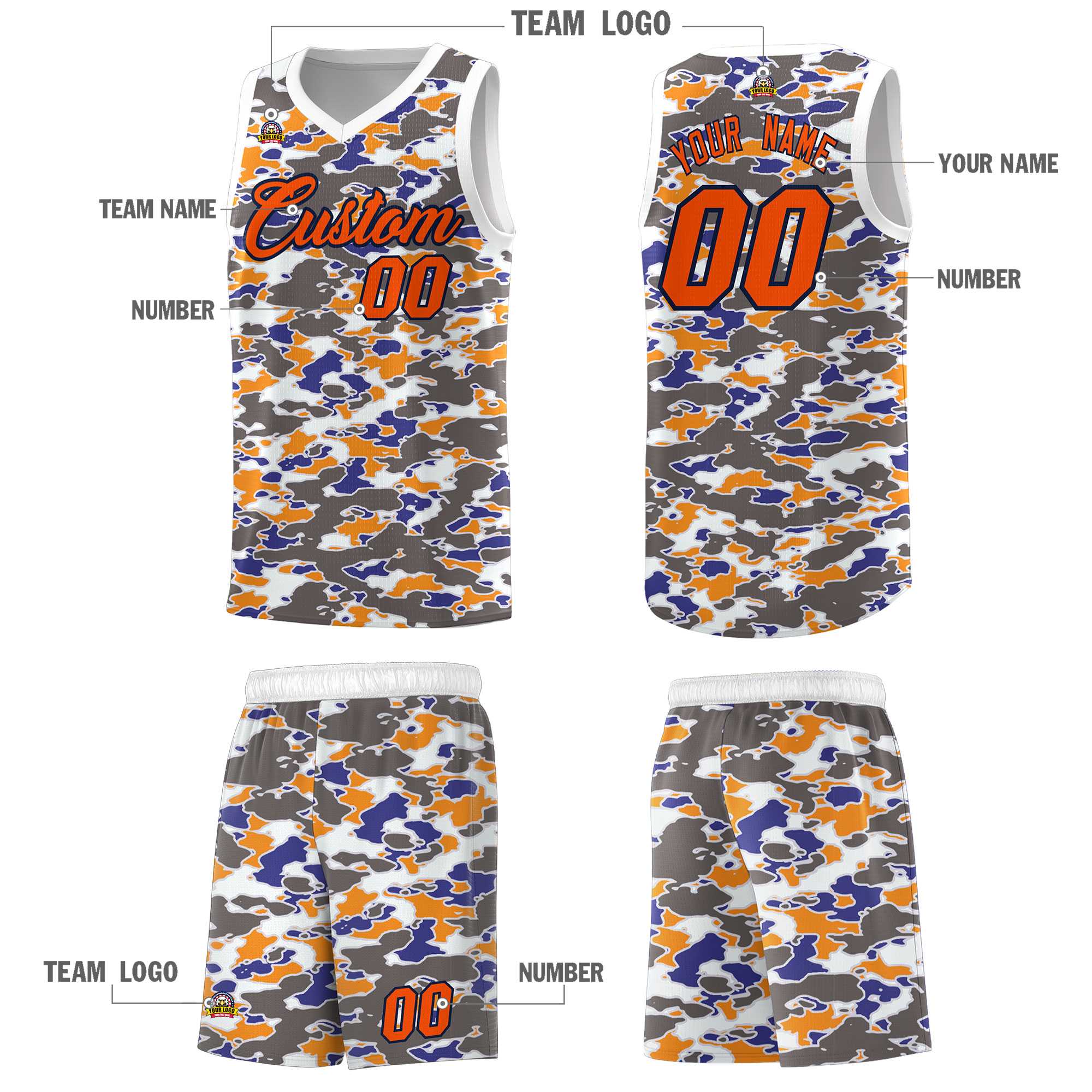 Custom Personalized Camo Kits Sports Uniform Basketball Jersey|KXKSHOP
