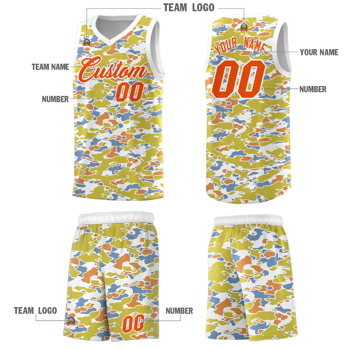Custom Personalized Camo Kits Sports Uniform Basketball Jersey|KXKSHOP