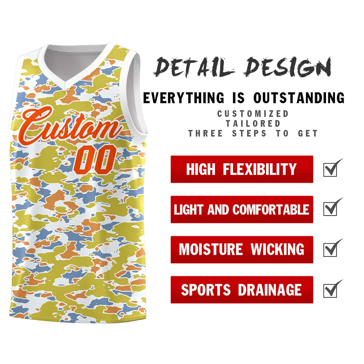 Custom Personalized Camo Kits Sports Uniform Basketball Jersey|KXKSHOP
