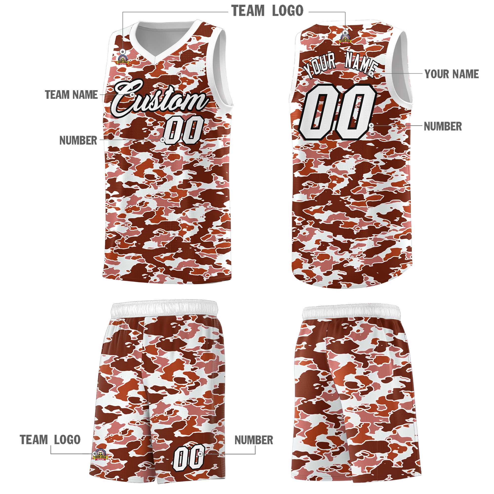 Custom Personalized Camo Kits Sports Uniform Basketball Jersey|KXKSHOP