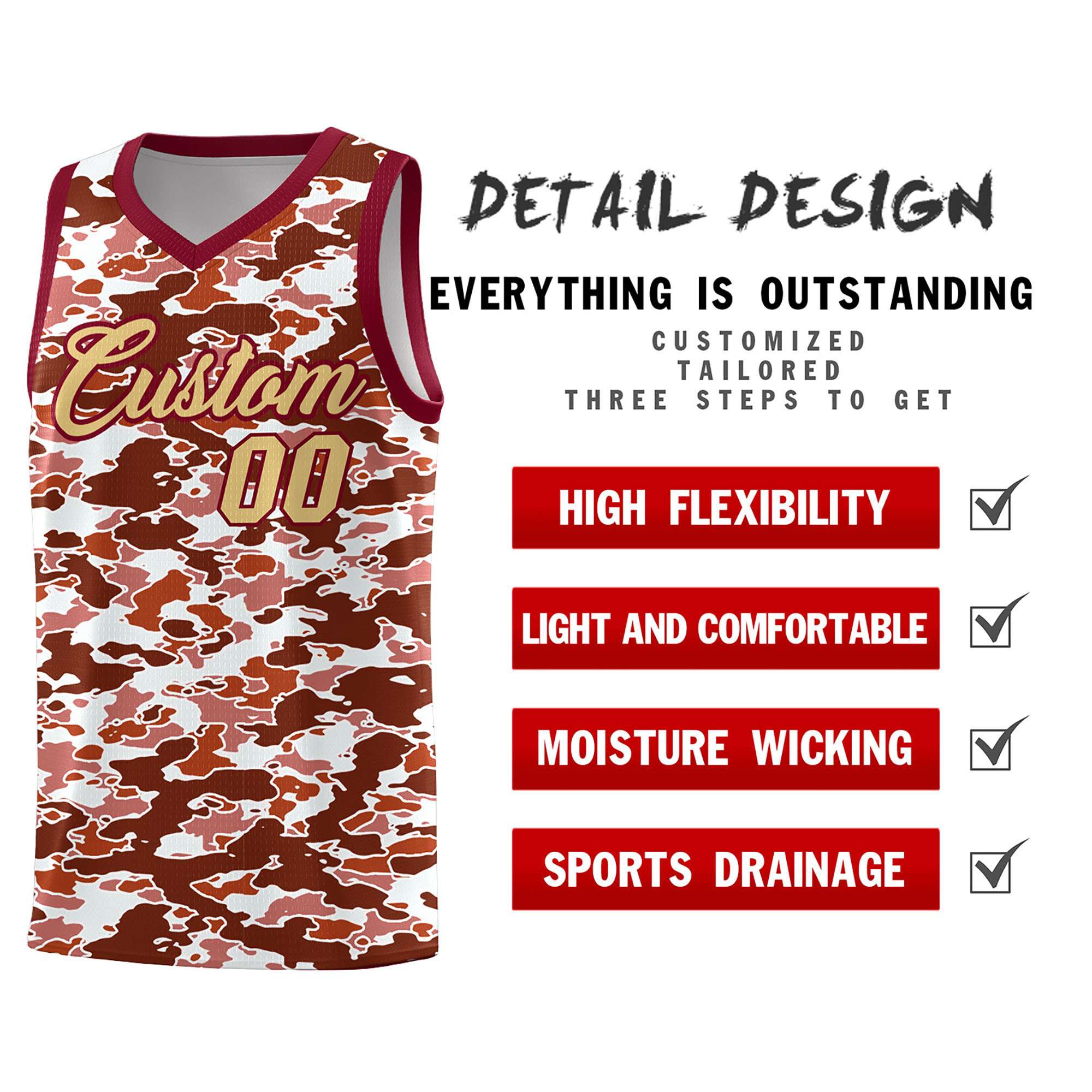 Custom Personalized Camo Kits Sports Uniform Basketball Jersey|KXKSHOP