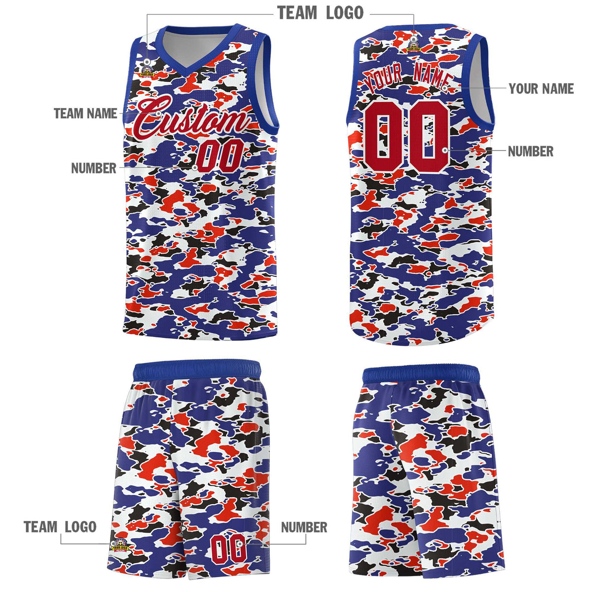 Custom Personalized Camo Kits Sports Uniform Basketball Jersey|KXKSHOP