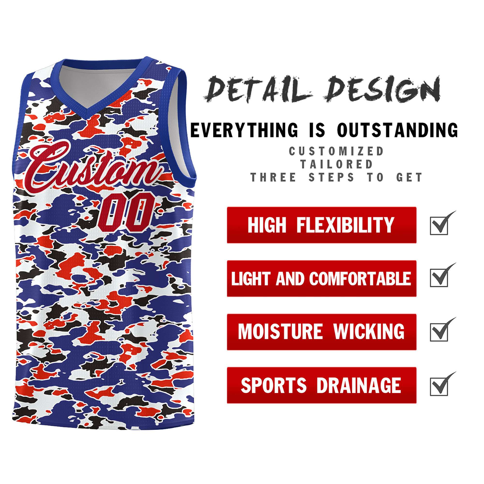 Custom Personalized Camo Kits Sports Uniform Basketball Jersey|KXKSHOP