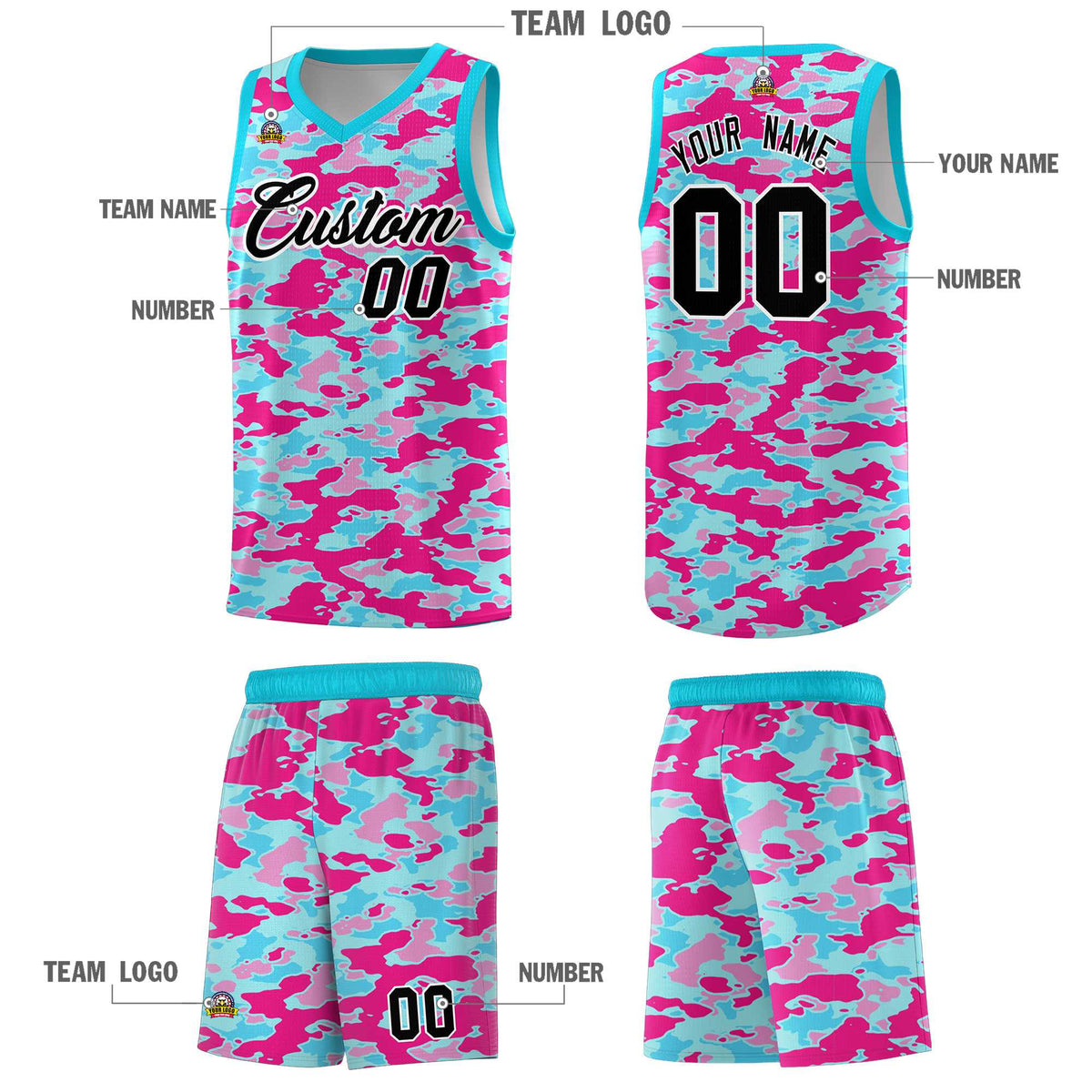 Custom Personalized Camo Kits Sports Uniform Basketball Jersey|KXKSHOP