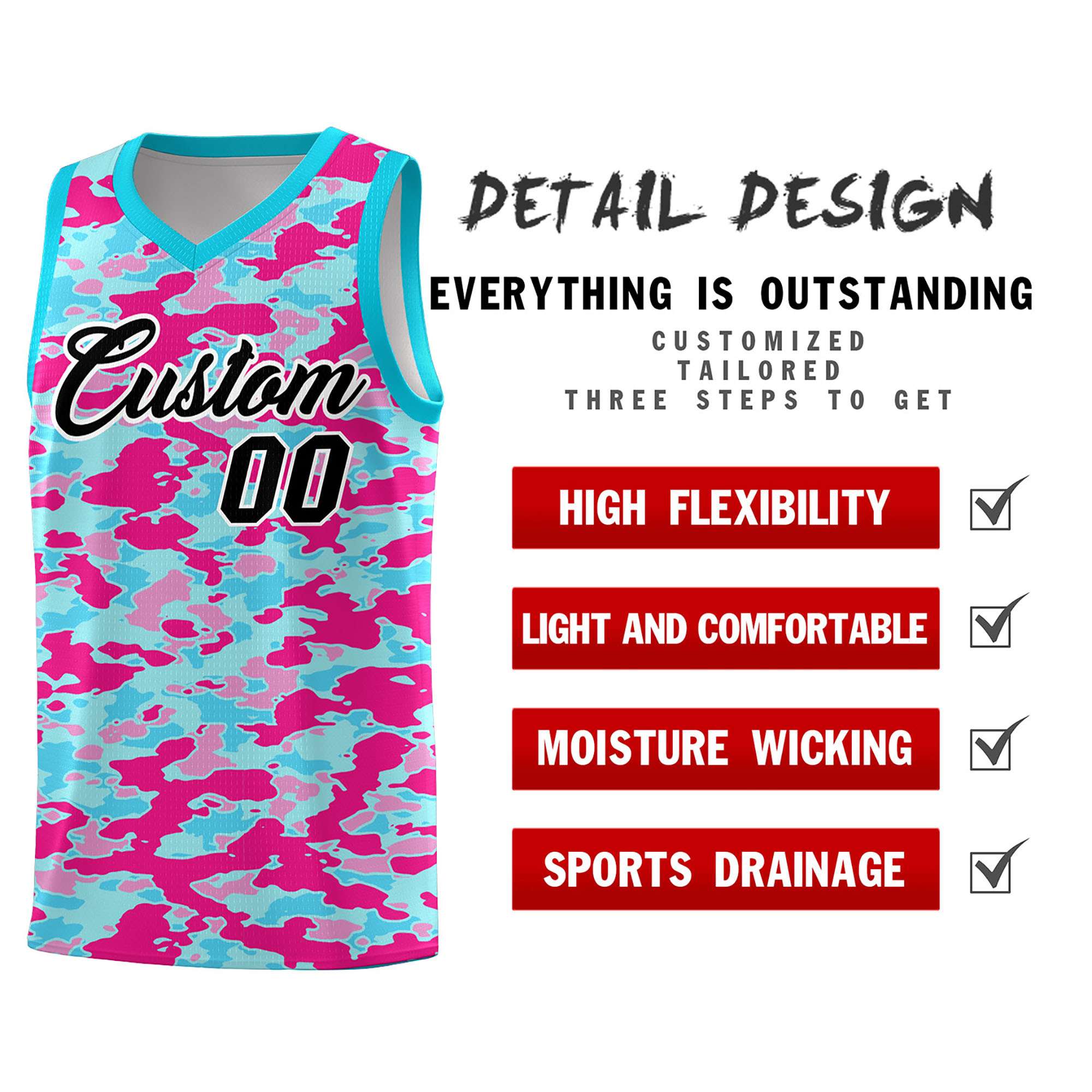 Custom Personalized Camo Kits Sports Uniform Basketball Jersey|KXKSHOP