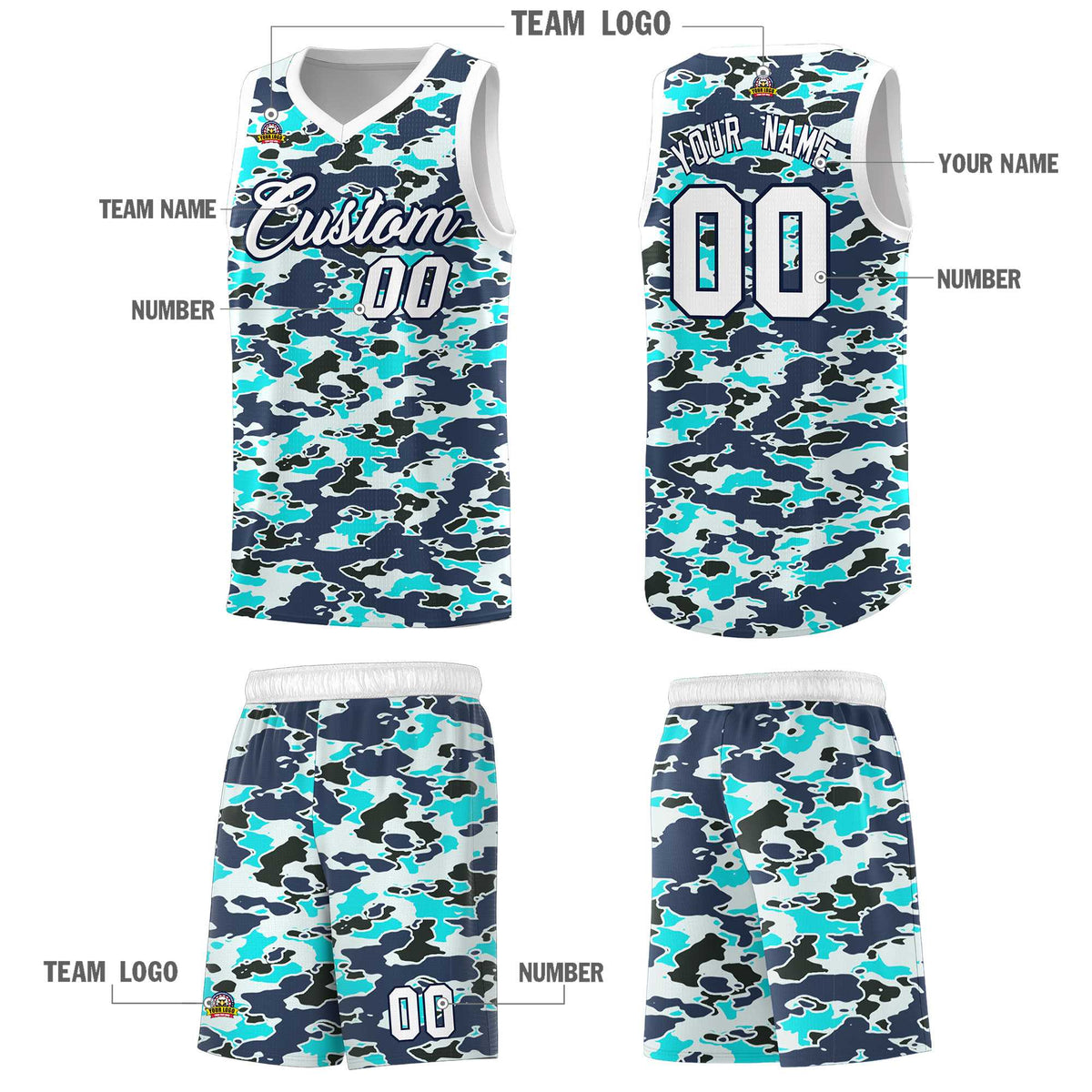Custom Personalized Camo Kits Sports Uniform Basketball Jersey|KXKSHOP