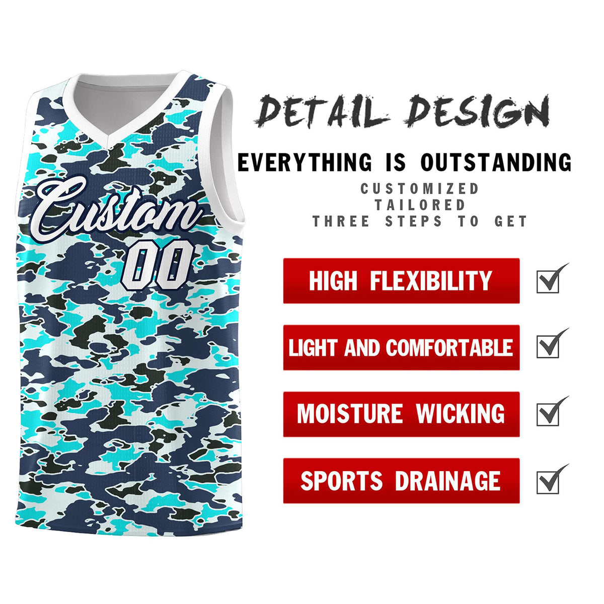 Custom Personalized Camo Kits Sports Uniform Basketball Jersey|KXKSHOP