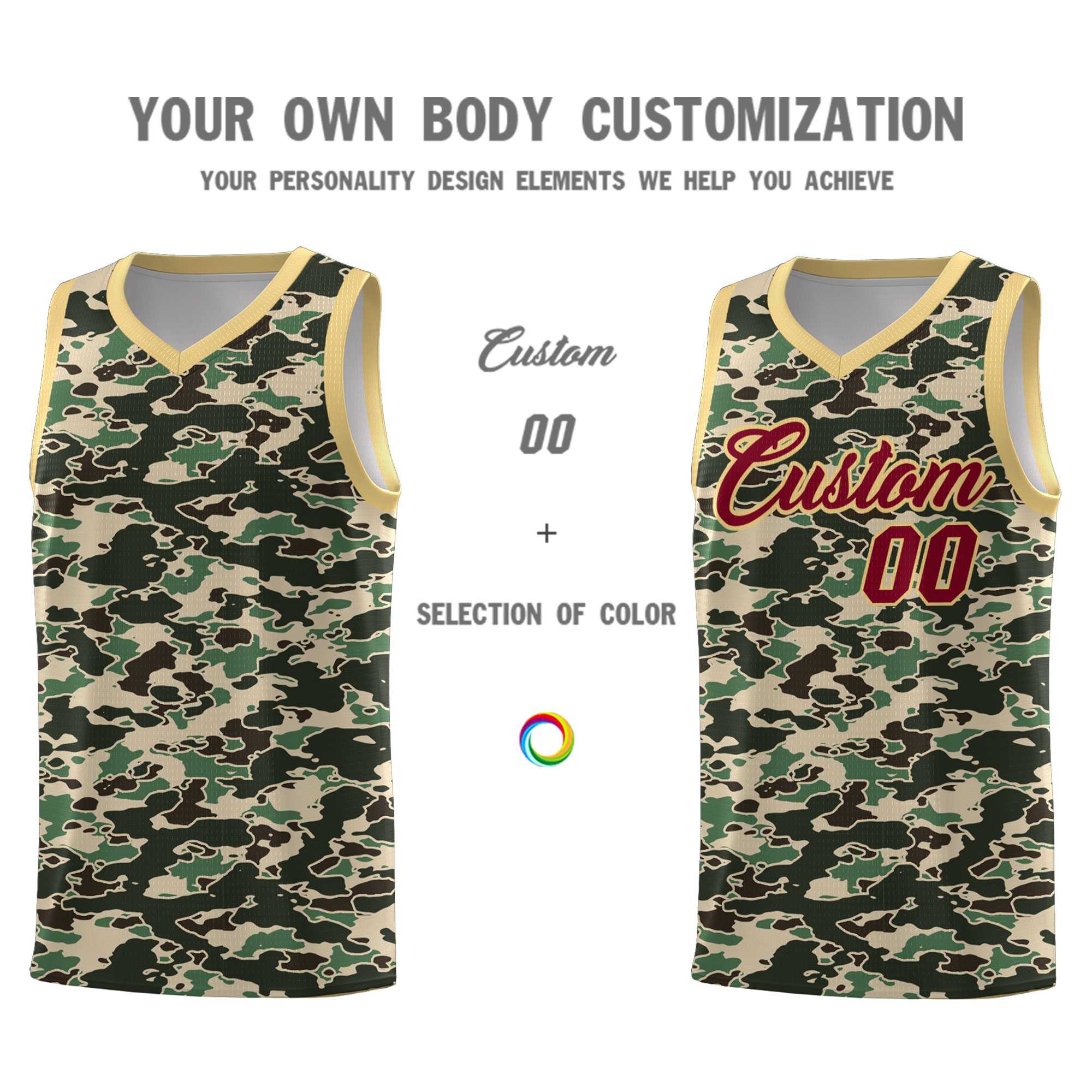 Custom Personalized Camo Kits Sports Uniform Basketball Jersey|KXKSHOP