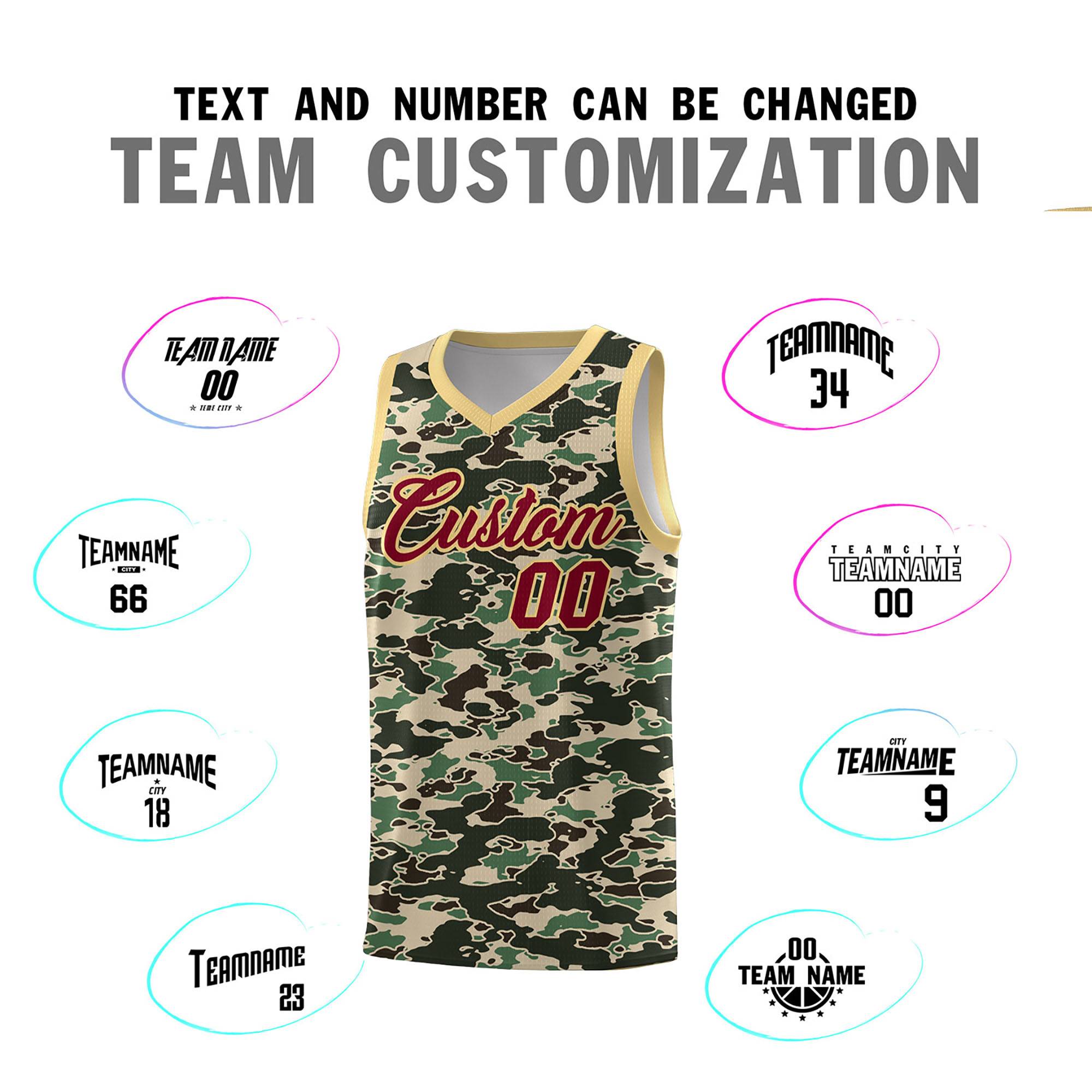 Custom Personalized Camo Kits Sports Uniform Basketball Jersey|KXKSHOP
