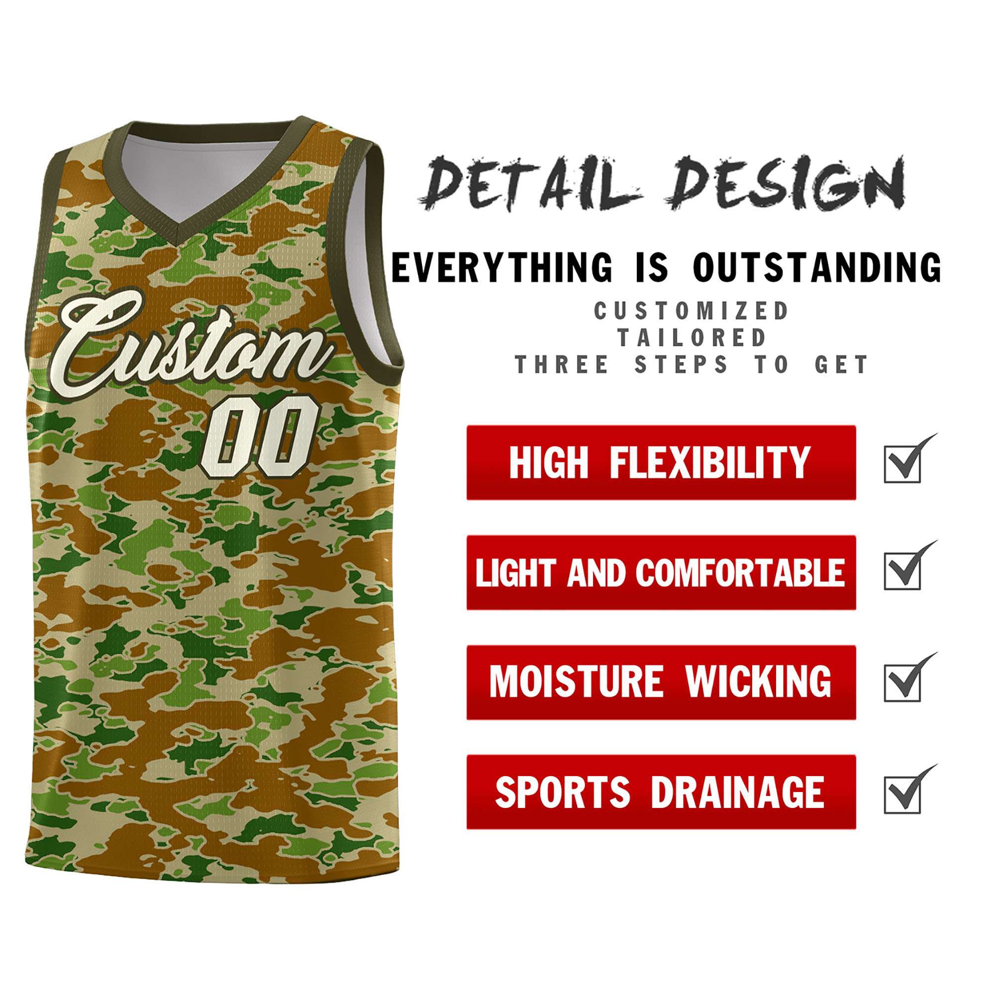 Custom Personalized Camo Kits Sports Uniform Basketball Jersey|KXKSHOP