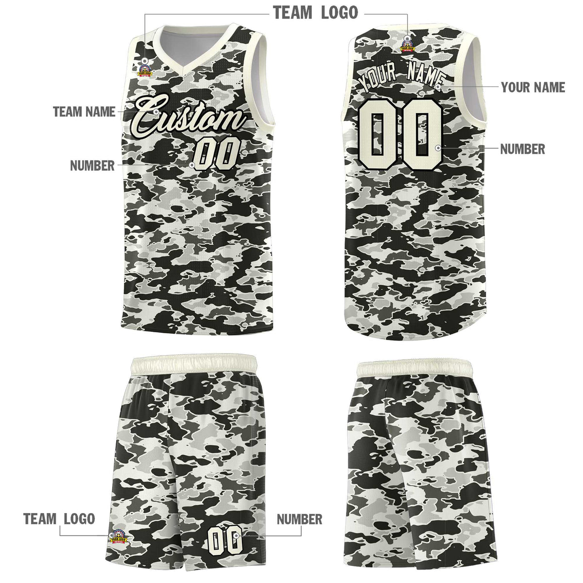Custom Personalized Camo Kits Sports Uniform Basketball Jersey|KXKSHOP