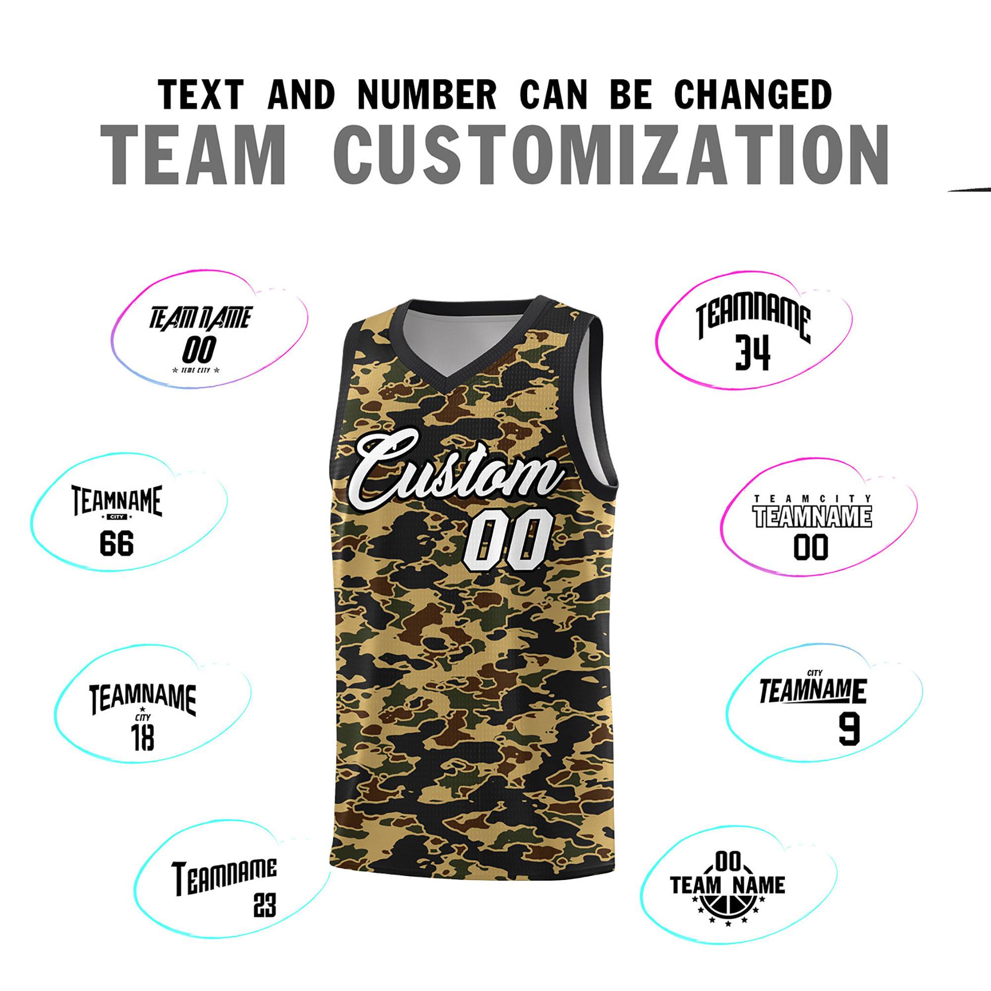 Custom Personalized Camo Kits Sports Uniform Basketball Jersey|KXKSHOP