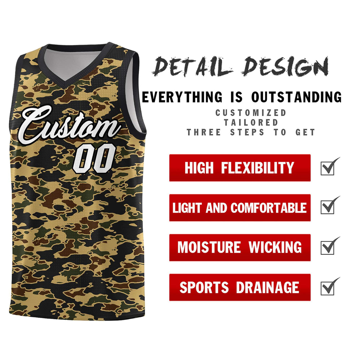 Custom Personalized Camo Kits Sports Uniform Basketball Jersey|KXKSHOP