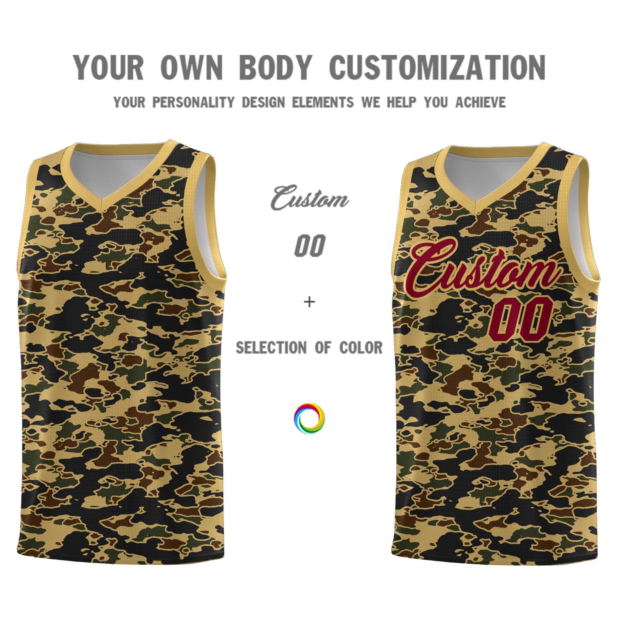 Custom Personalized Camo Kits Sports Uniform Basketball Jersey|KXKSHOP
